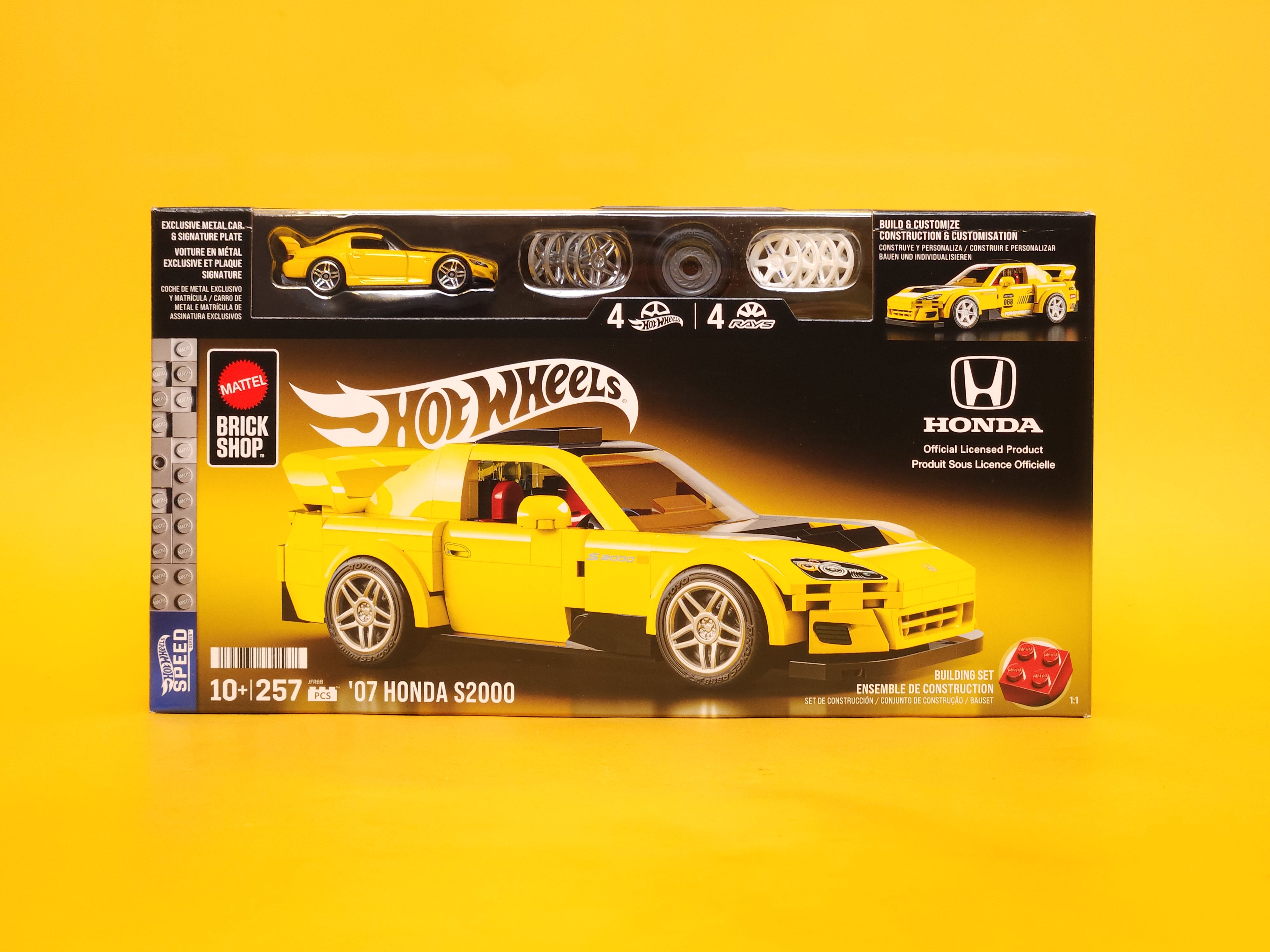 07 Honda S2000: Yellow – 2026 Mattel Brick Shop Hot Wheels – 12JAM