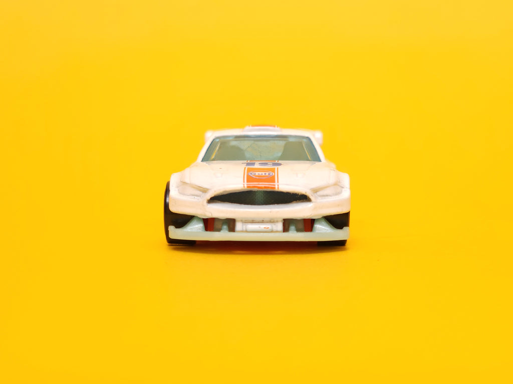 Custom '18 Ford Mustang GT: Gulf White – 2019 Mattel Hot Wheels Basic