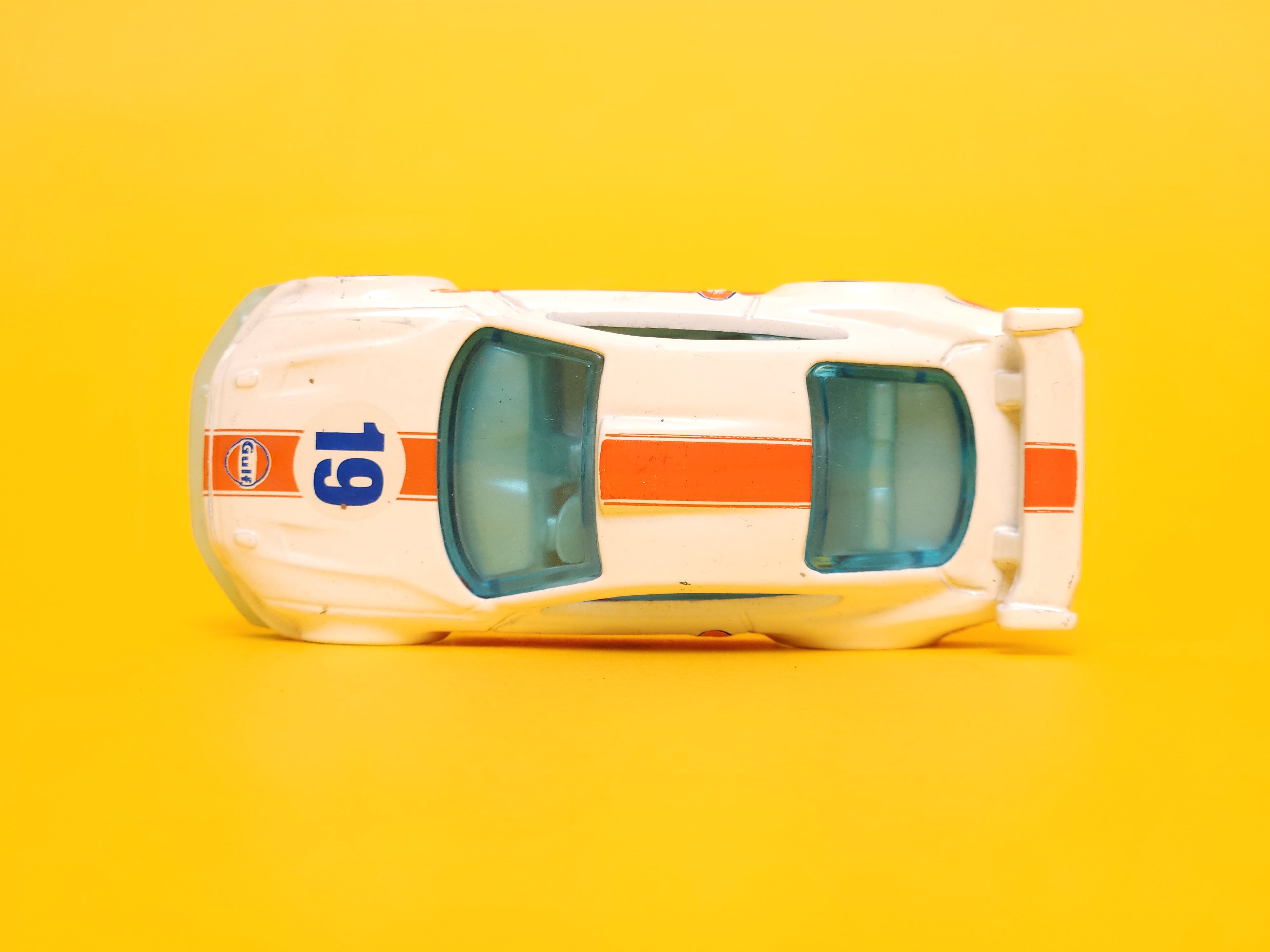 Custom '18 Ford Mustang GT: Gulf White – 2019 Mattel Hot Wheels Basic