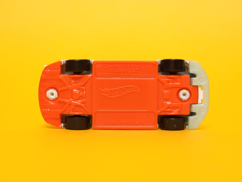 Custom '18 Ford Mustang GT: Gulf White – 2019 Mattel Hot Wheels Basic