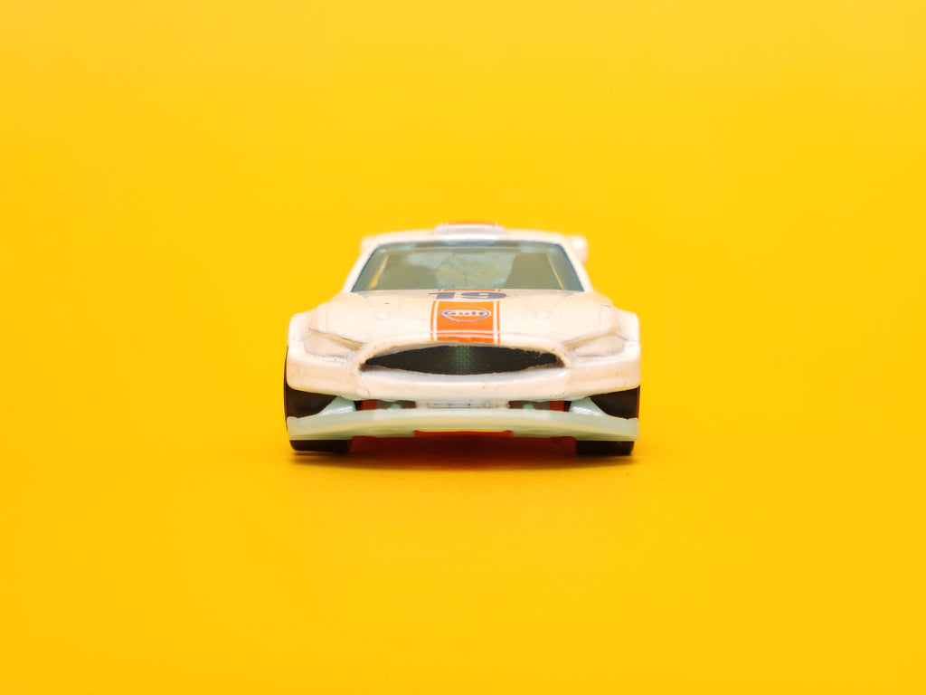 Custom '18 Ford Mustang GT: Gulf White – 2019 Mattel Hot Wheels Basic