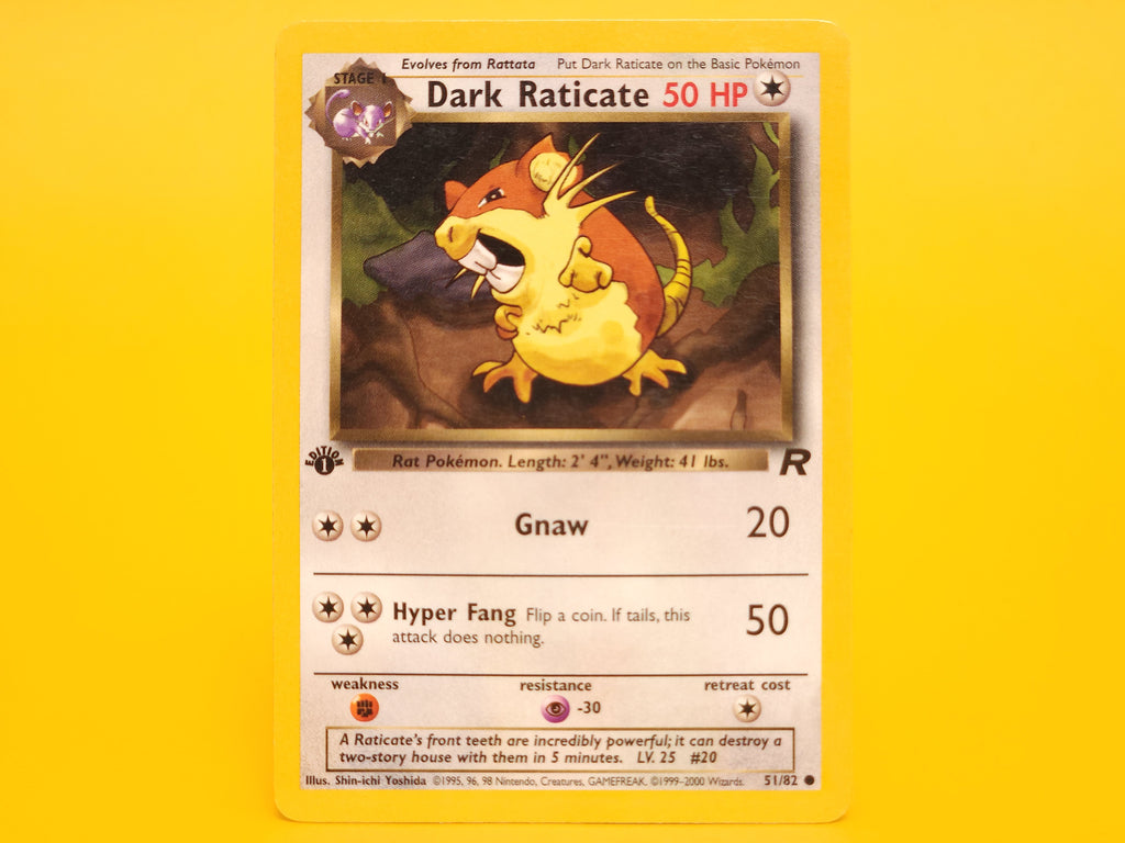Dark Raticate: 51/82 – 2000 Pokémon Common 1st Edition