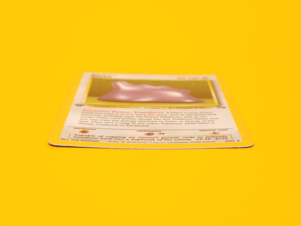 Ditto: 3/62 – 1999 Pokémon Rare 1st Edition Holofoil