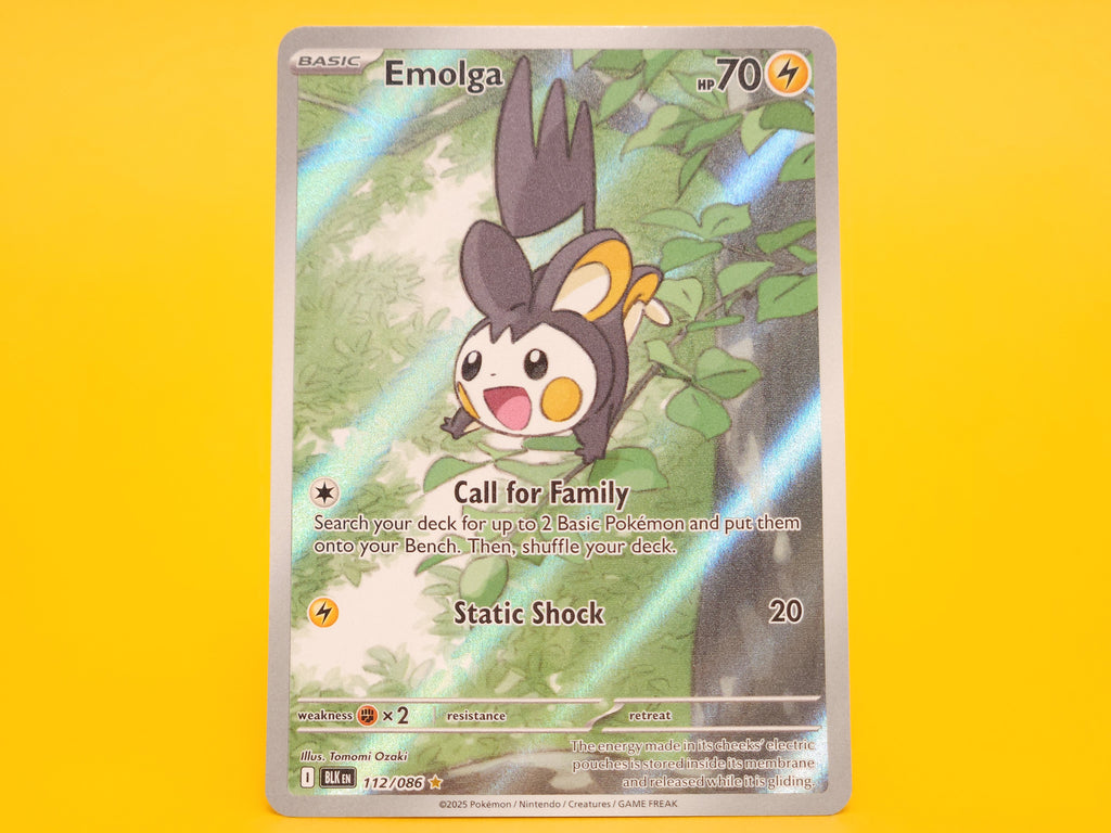Emolga: 112/086 – 2025 Pokémon Illustration Rare Holofoil