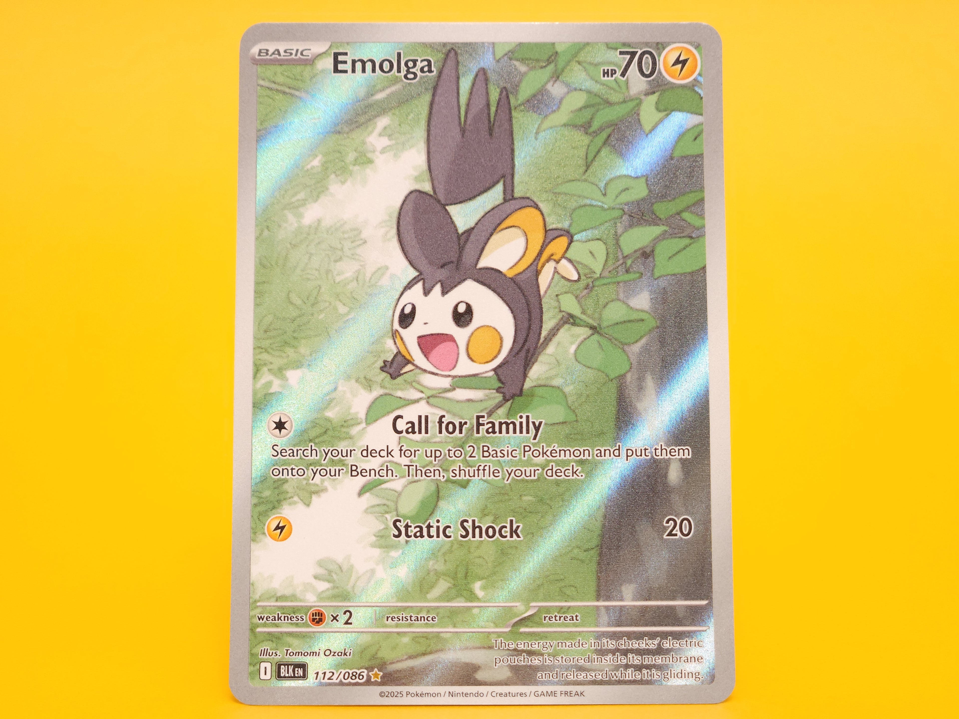 Emolga: 112/086 – 2025 Pokémon Illustration Rare Holofoil