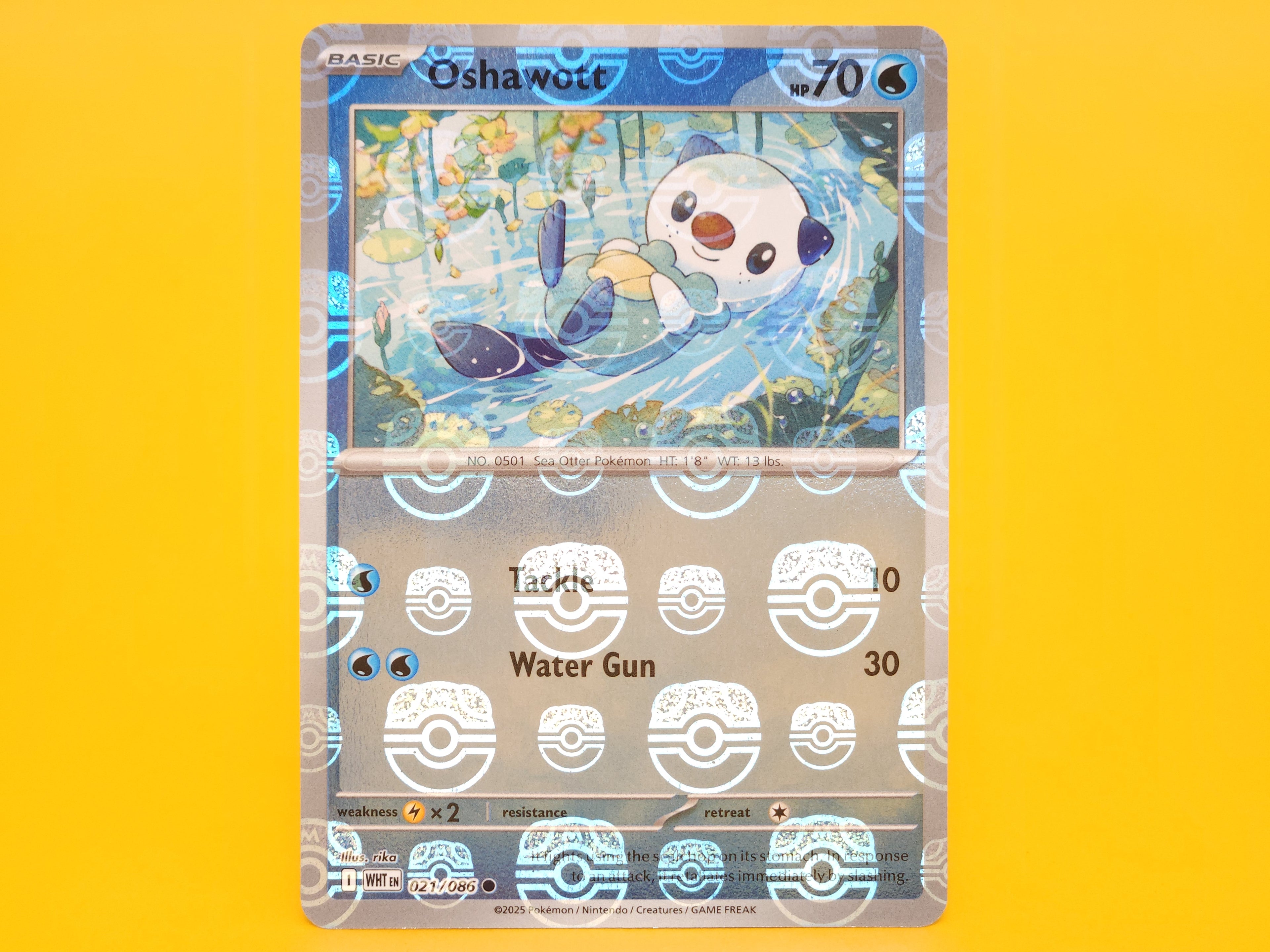 Oshawott (Master Ball Pattern): 021/086 – 2025 Pokémon Common Holofoil