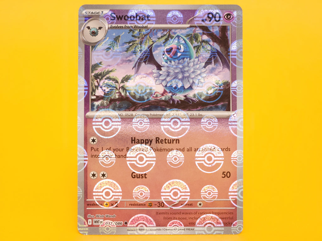 Swoobat (Poke Ball Pattern): 037/086 – 2025 Pokémon Uncommon Holofoil