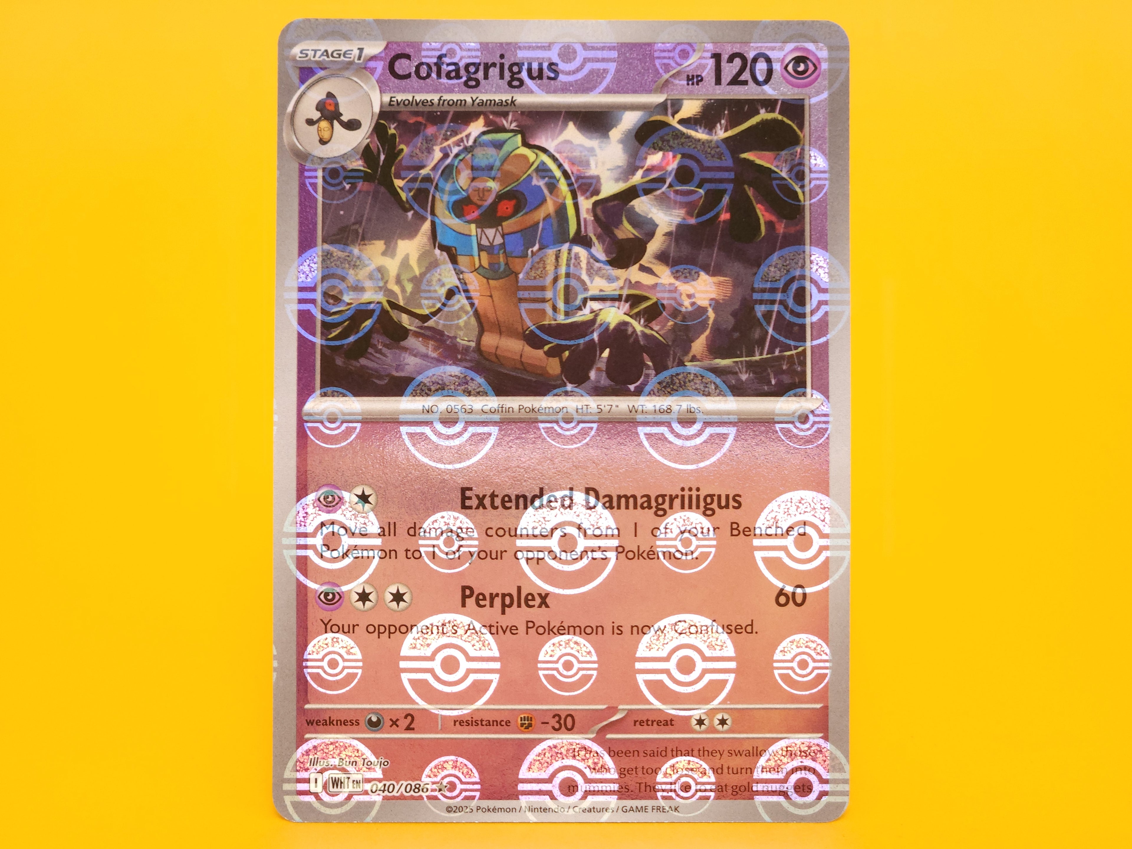 Cofagrigus (Poke Ball Pattern): 040/086 – 2025 Pokémon Rare Holofoil