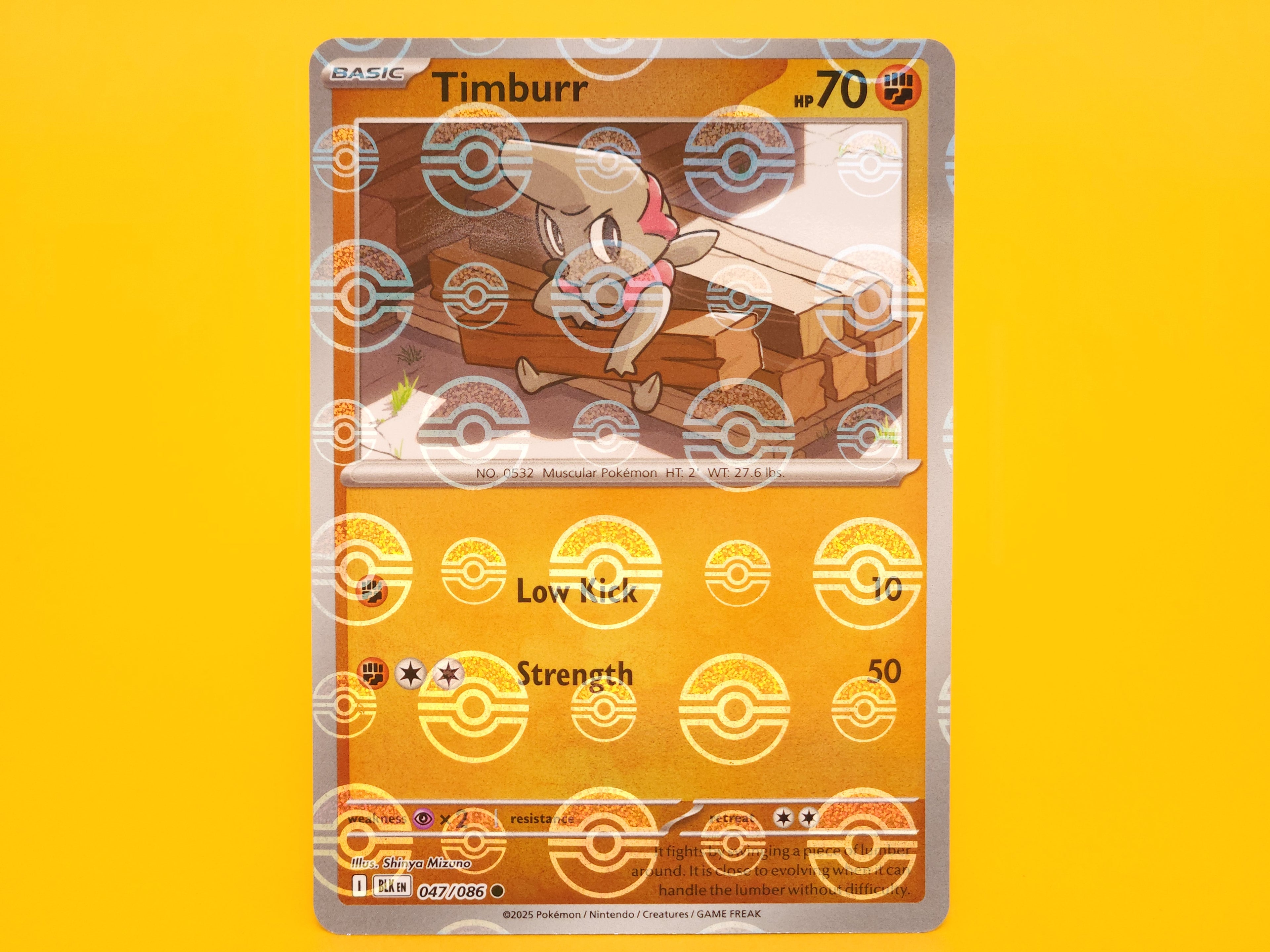 Timburr (Poke Ball Pattern): 047/086 – 2025 Pokémon Common Holofoil