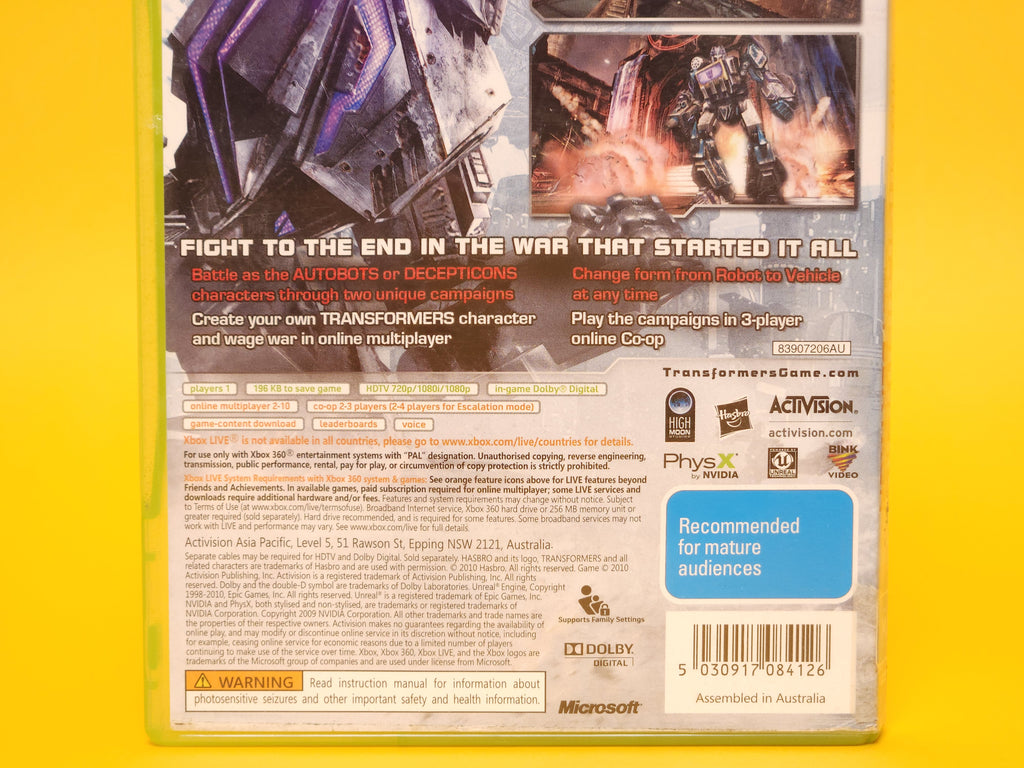 Transformers: War for Cybertron – 2010 Xbox 360