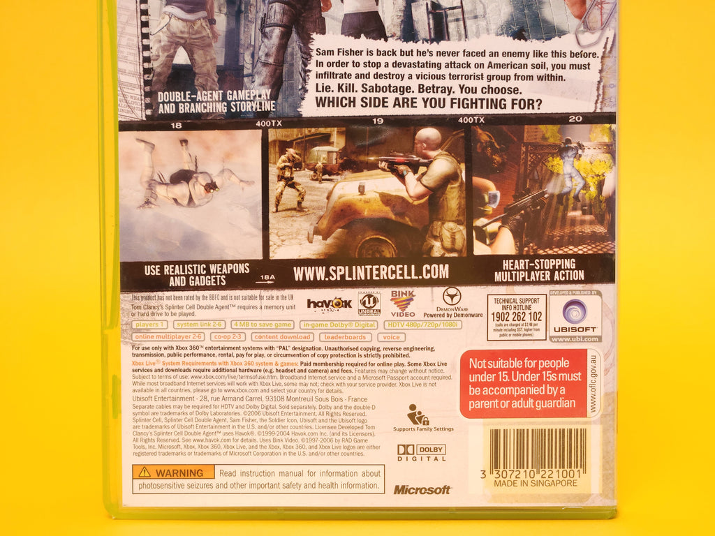 Tom Clancy's Splinter Cell: Double Agent – 2006 Xbox 360