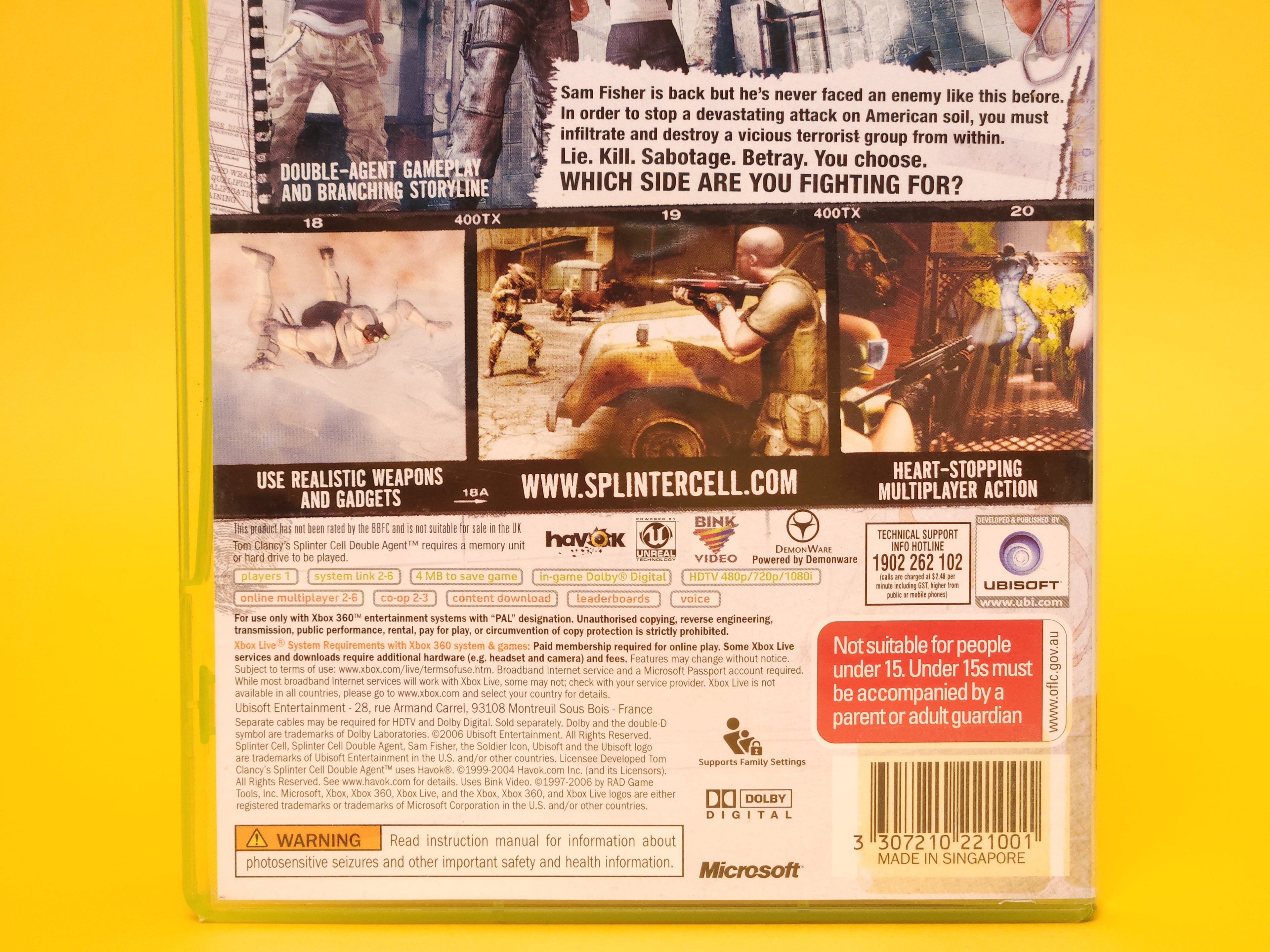 Tom Clancy's Splinter Cell: Double Agent – 2006 Xbox 360