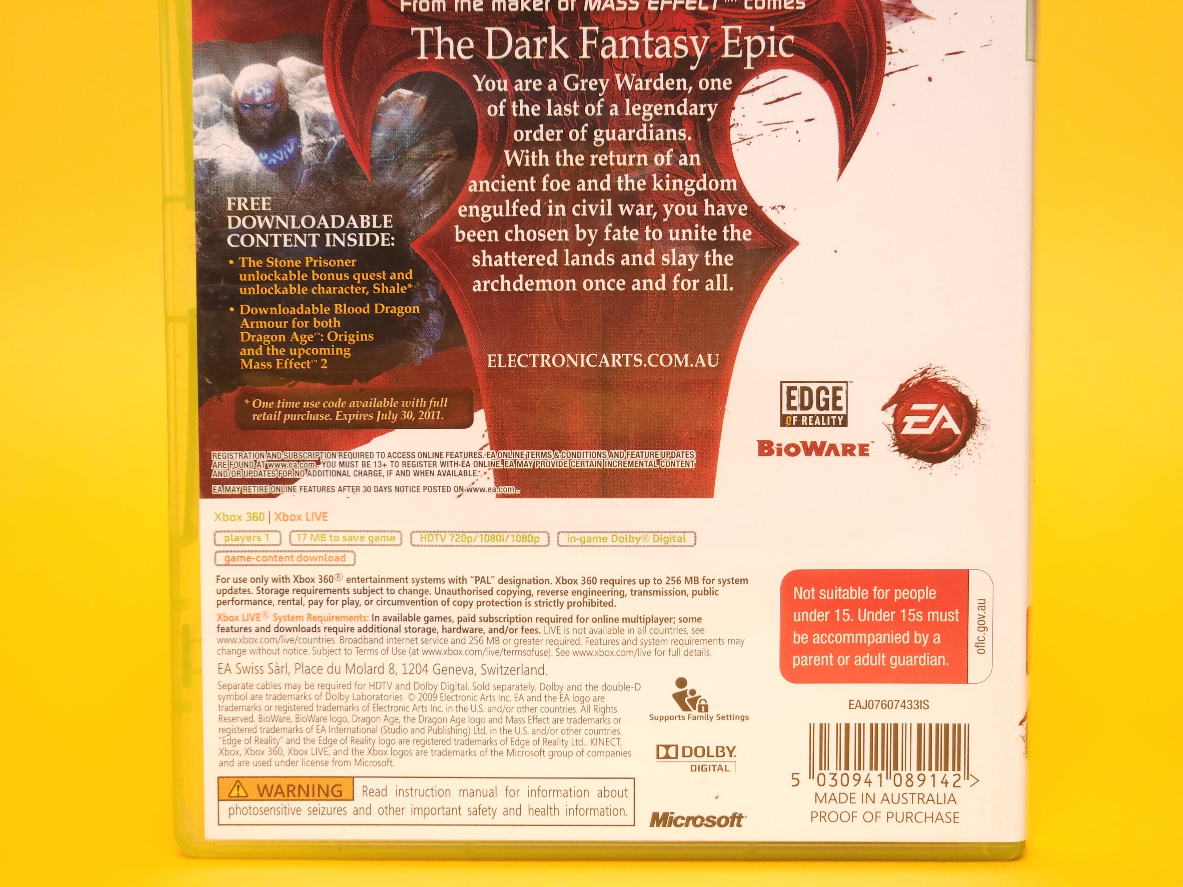 Dragon Age: Origins – 2009 Xbox 360 Classics