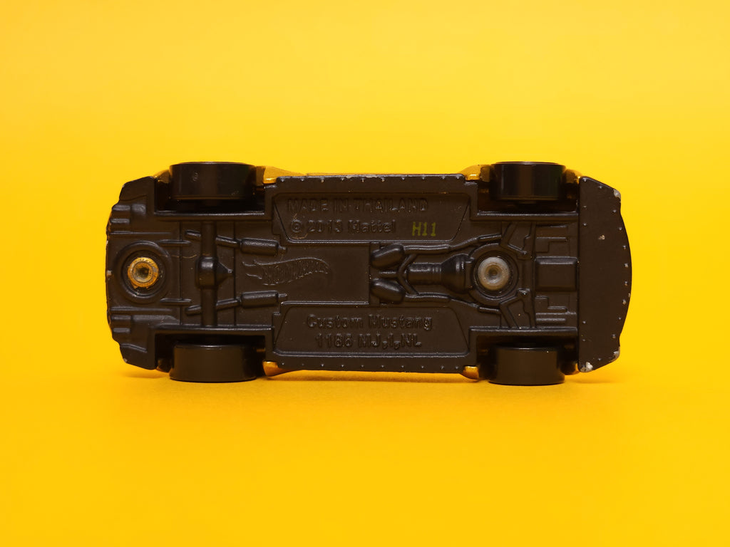 2014 Custom Mustang: Metalflake Gold – 2015 Mattel Hot Wheels Basic