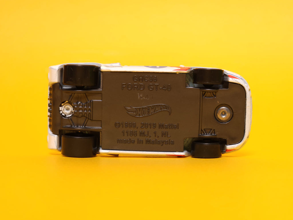 Ford GT-40: Gumball 3000 Pearl White – 2021 Mattel Hot Wheels Basic