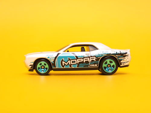'08 Dodge Challenger SRT8: Mopar White – 2024 Mattel Hot Wheels Basic