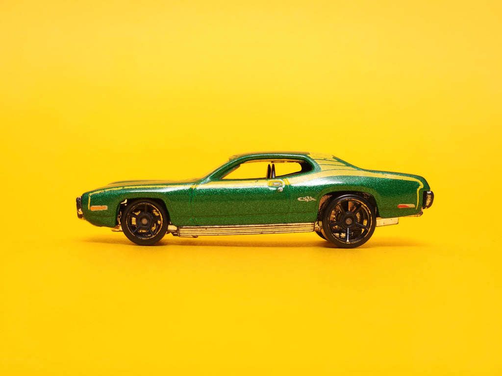 '71 Plymouth GTX: Metalflake Dark Green – 2008 Mattel Hot Wheels Basic