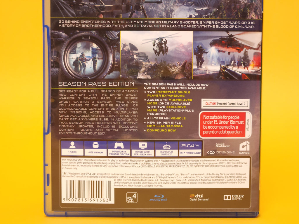 Sniper: Ghost Warrior 3: Season Pass Edition – 2017 PlayStation 4