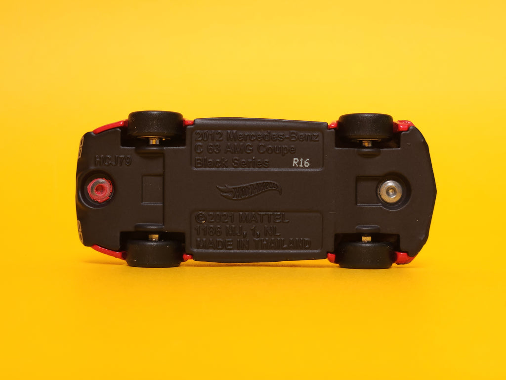 2012 Mercedes-Benz C 63 AMG Coupe Black Series: Fire Opal – 2022 Mattel Hot Wheels Premium 1st Edition