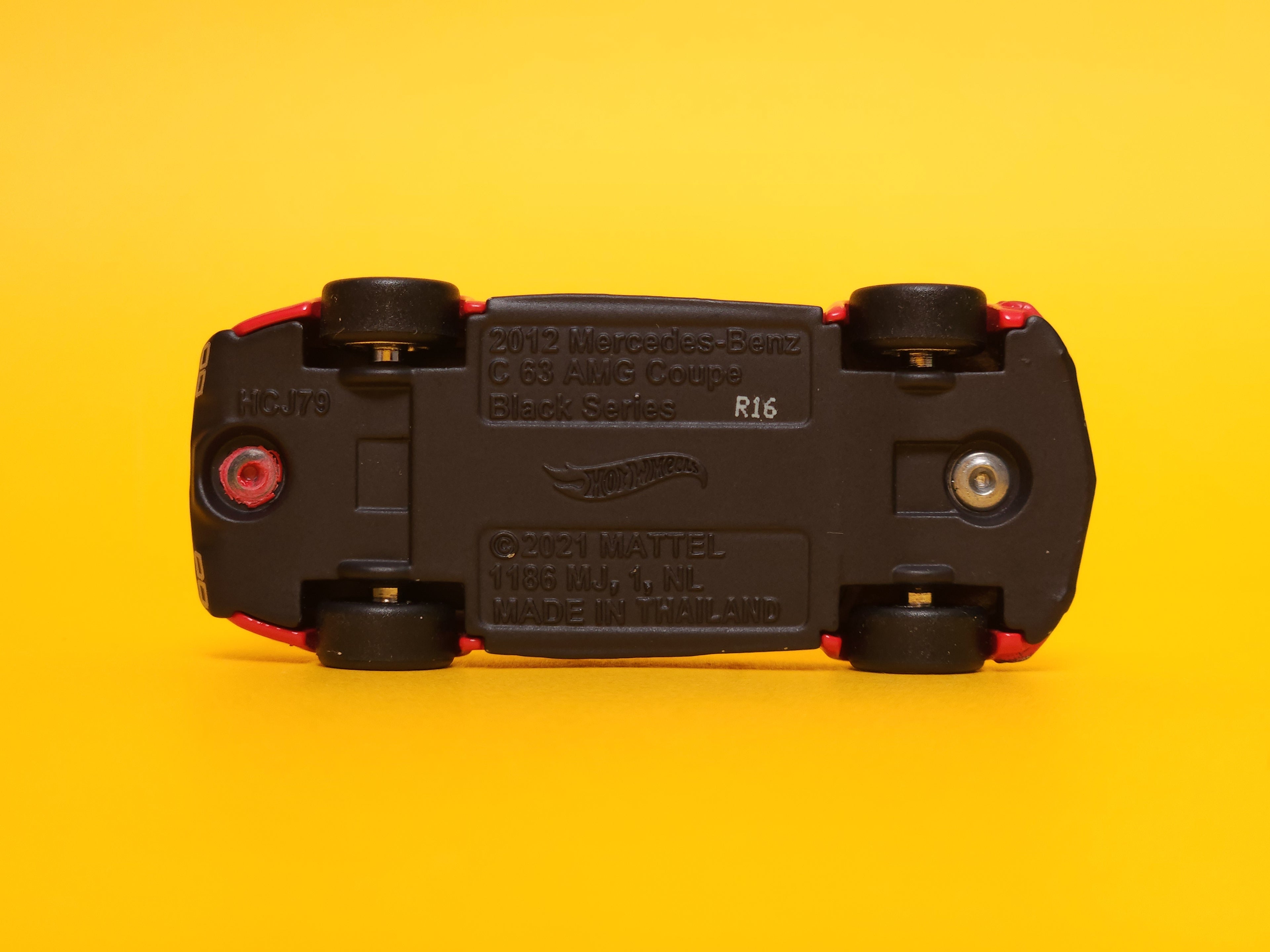 2012 Mercedes-Benz C 63 AMG Coupe Black Series: Fire Opal – 2022 Mattel Hot Wheels Premium 1st Edition