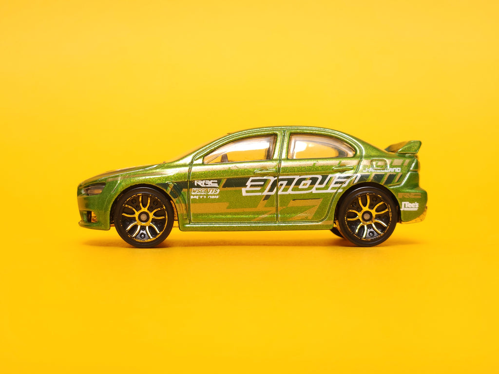2008 Lancer Evolution: Metallic Green – 2010 Mattel Hot Wheels Basic