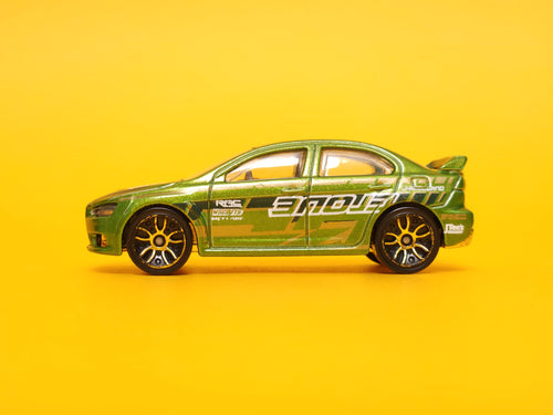 2008 Lancer Evolution: Metallic Green – 2010 Mattel Hot Wheels Basic