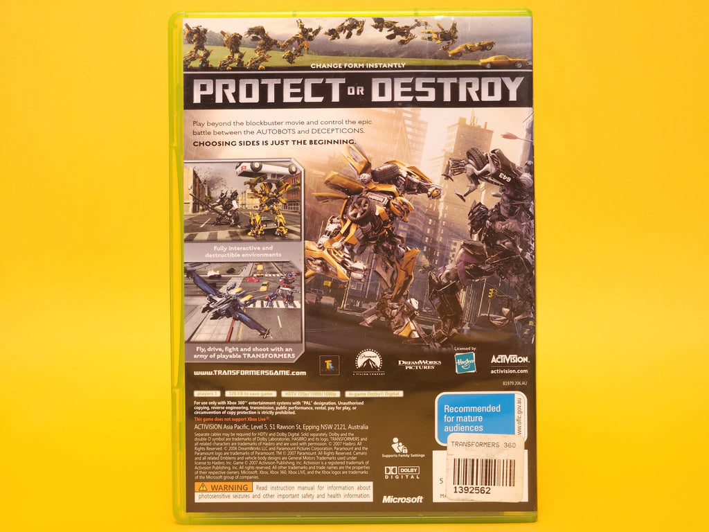 Transformers: The Game – 2007 Xbox 360