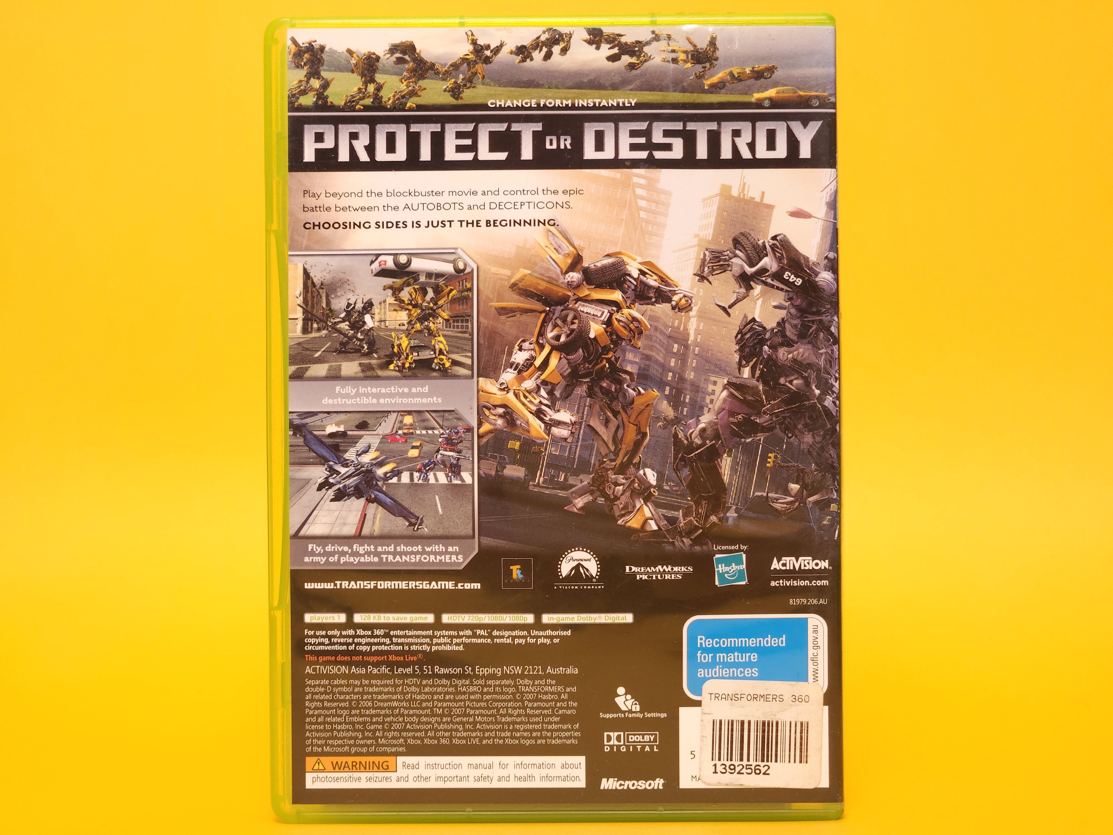 Transformers: The Game – 2007 Xbox 360