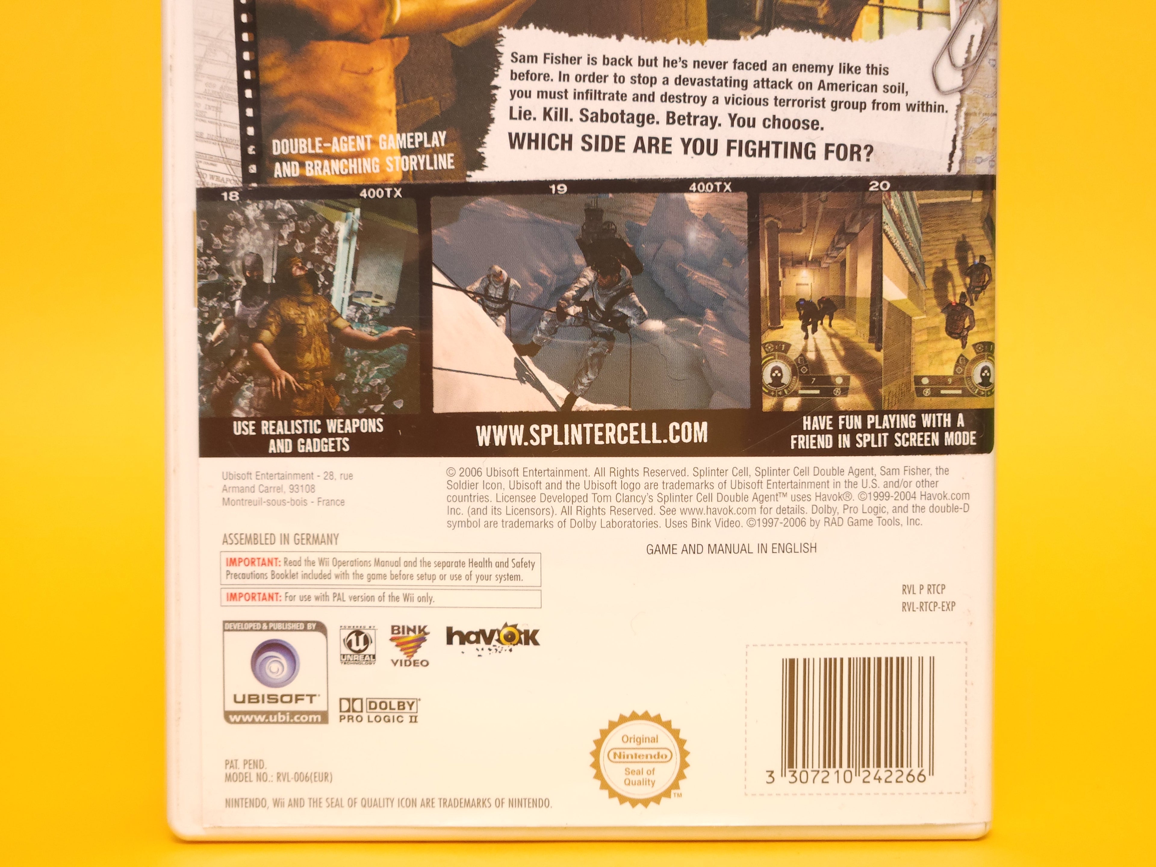 Tom Clancy's Splinter Cell: Double Agent – 2006 Nintendo Wii