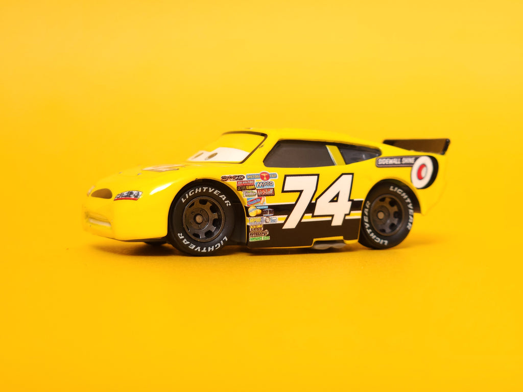 Slider Petrolski: Sidewall Shine #74 (Rubber Tires) – 2010 Mattel Disney Pixar Cars