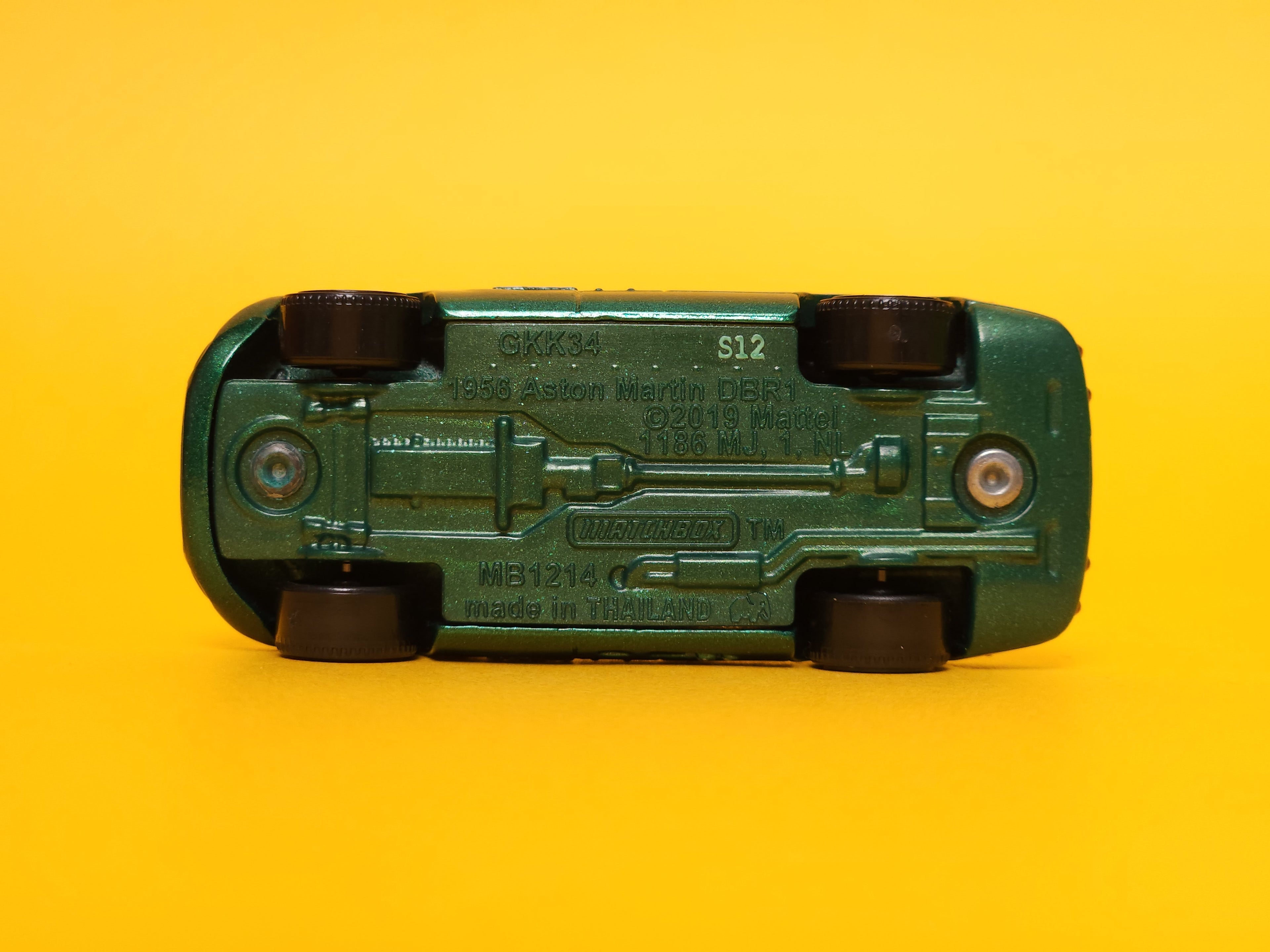 1956 Aston Martin DBR1: Metalflake Dark Green – 2020 Mattel Matchbox Basic 1st Edition