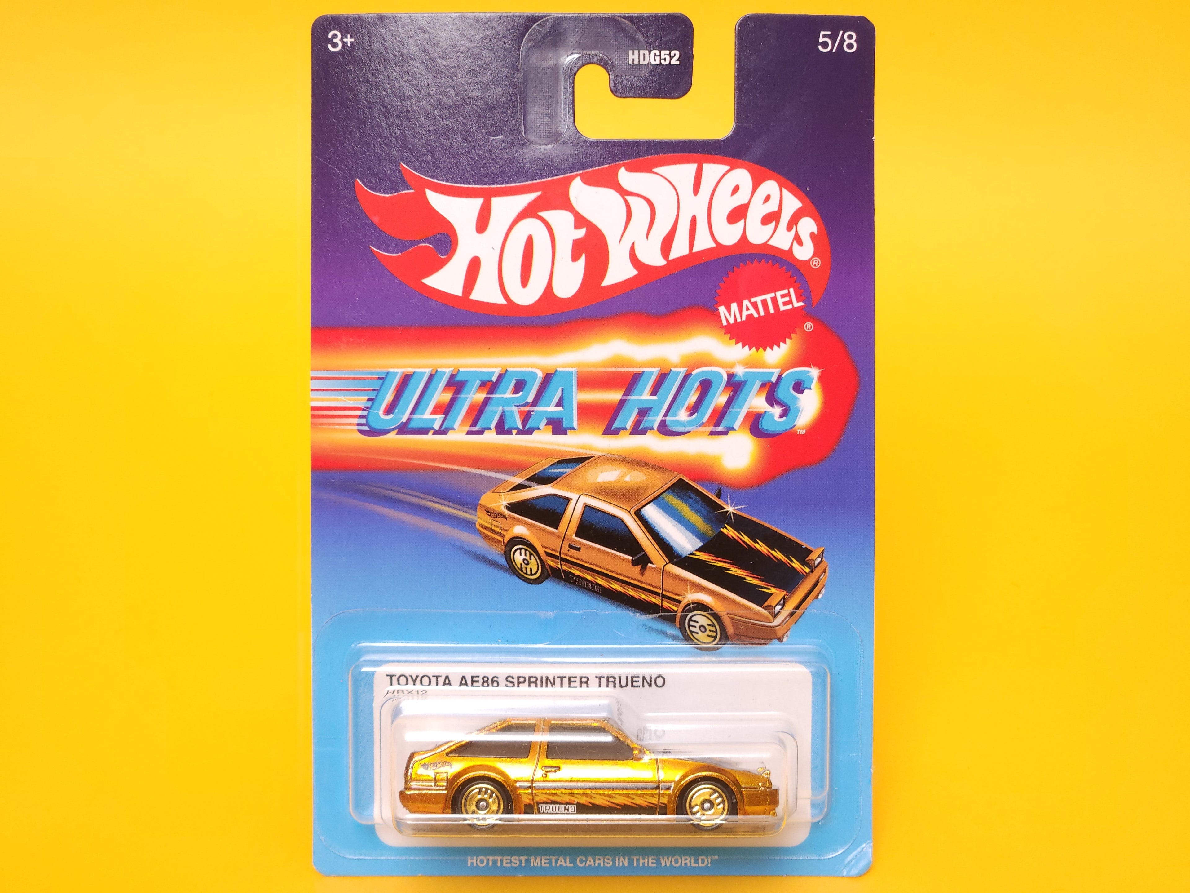 Toyota AE86 Sprinter Trueno: Spectraflame orange – 2024 Mattel Hot Wheels Silver