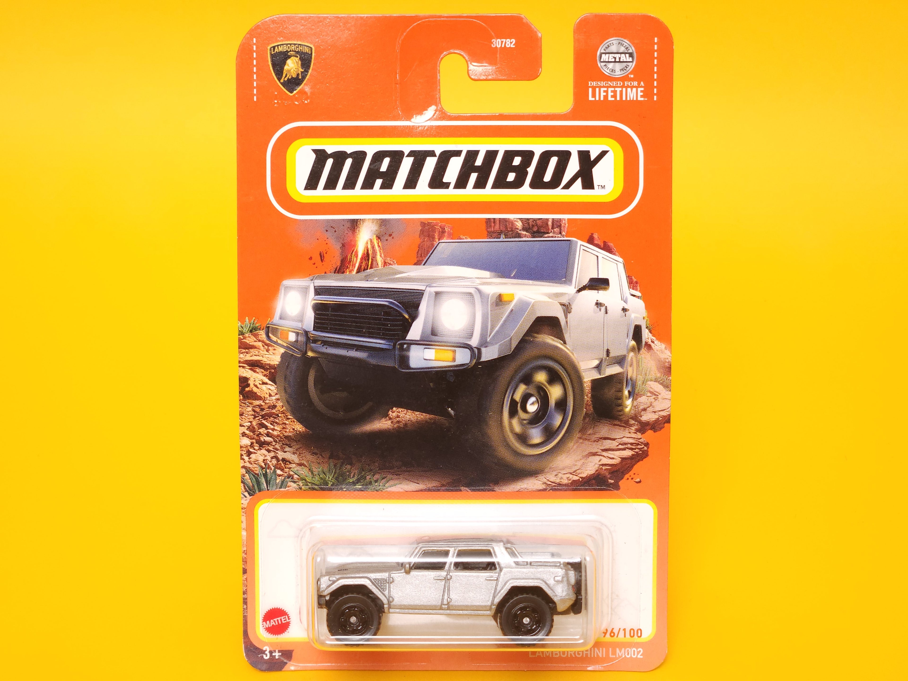 Lamborghini LM002: Matte Metalflake Silver – 2024 Mattel Matchbox Basic