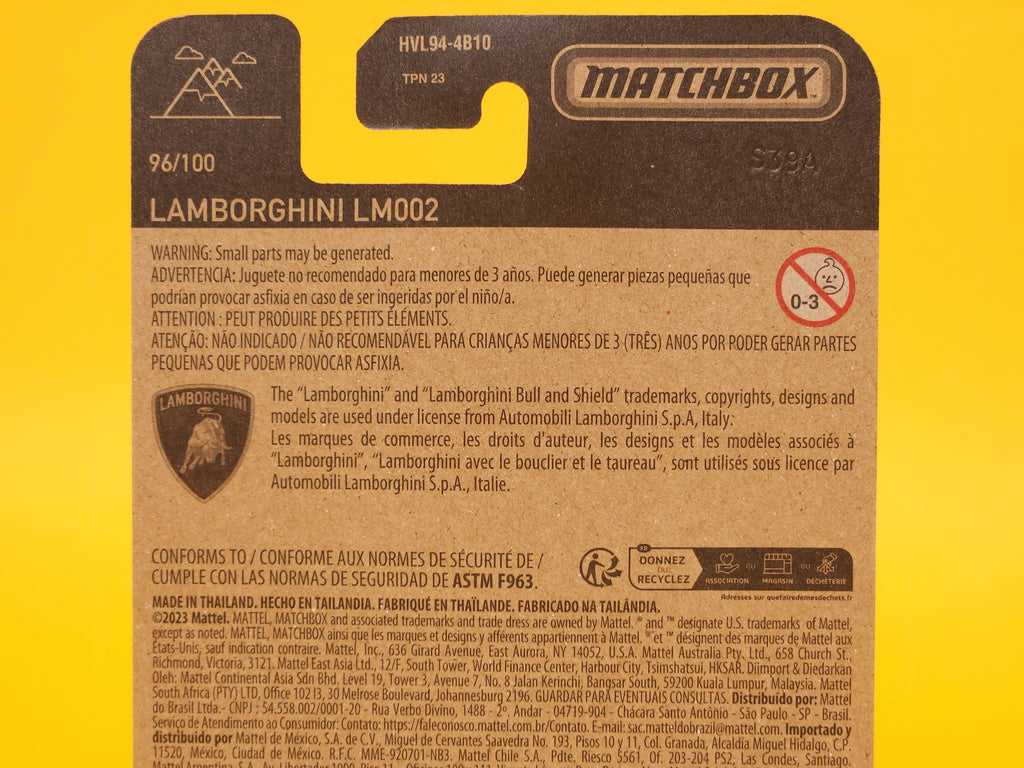 Lamborghini LM002: Matte Metalflake Silver – 2024 Mattel Matchbox Basic