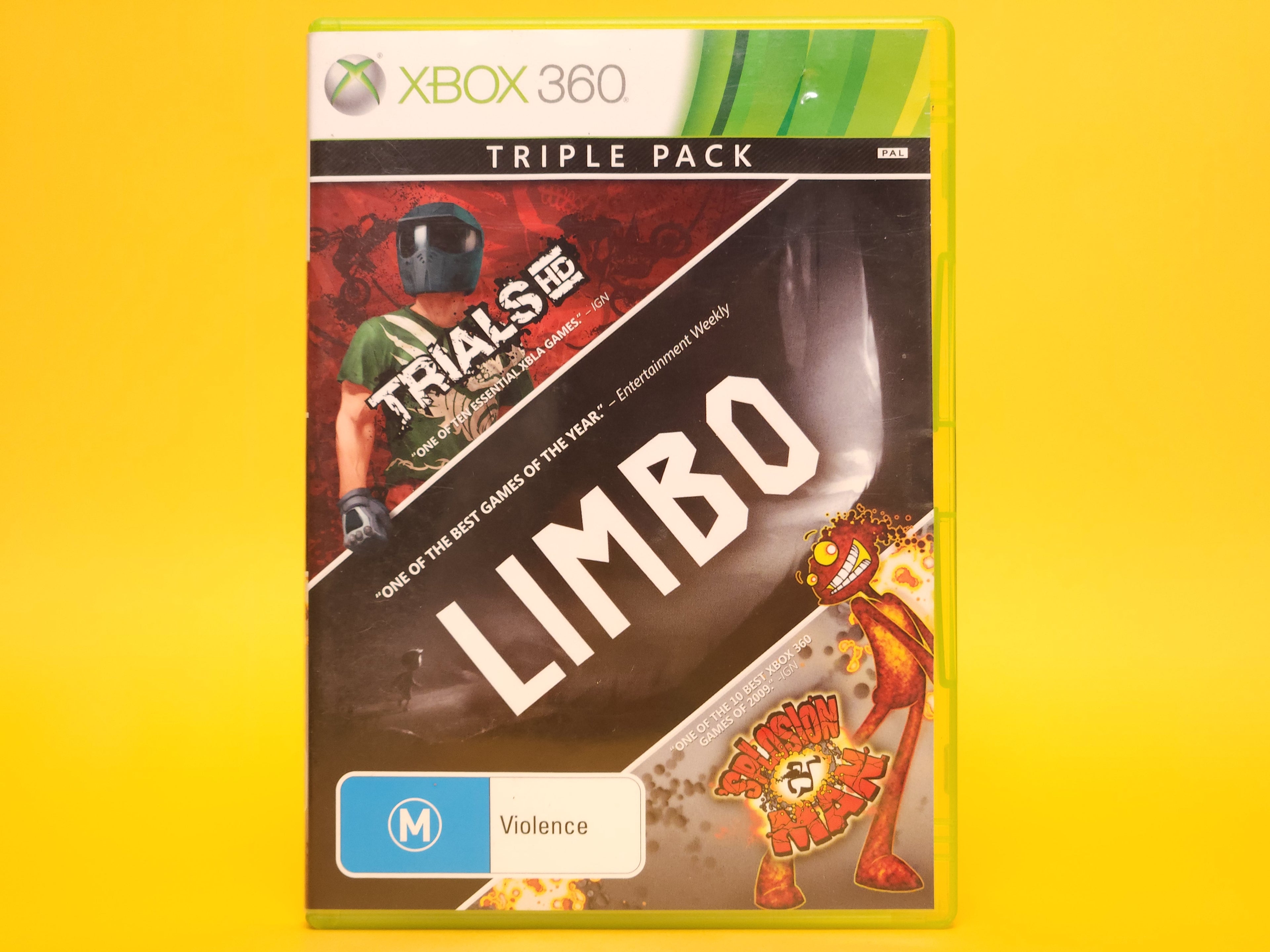 Triple Pack: Trials HD, Limbo, Splosion Man – 2011 Xbox 360