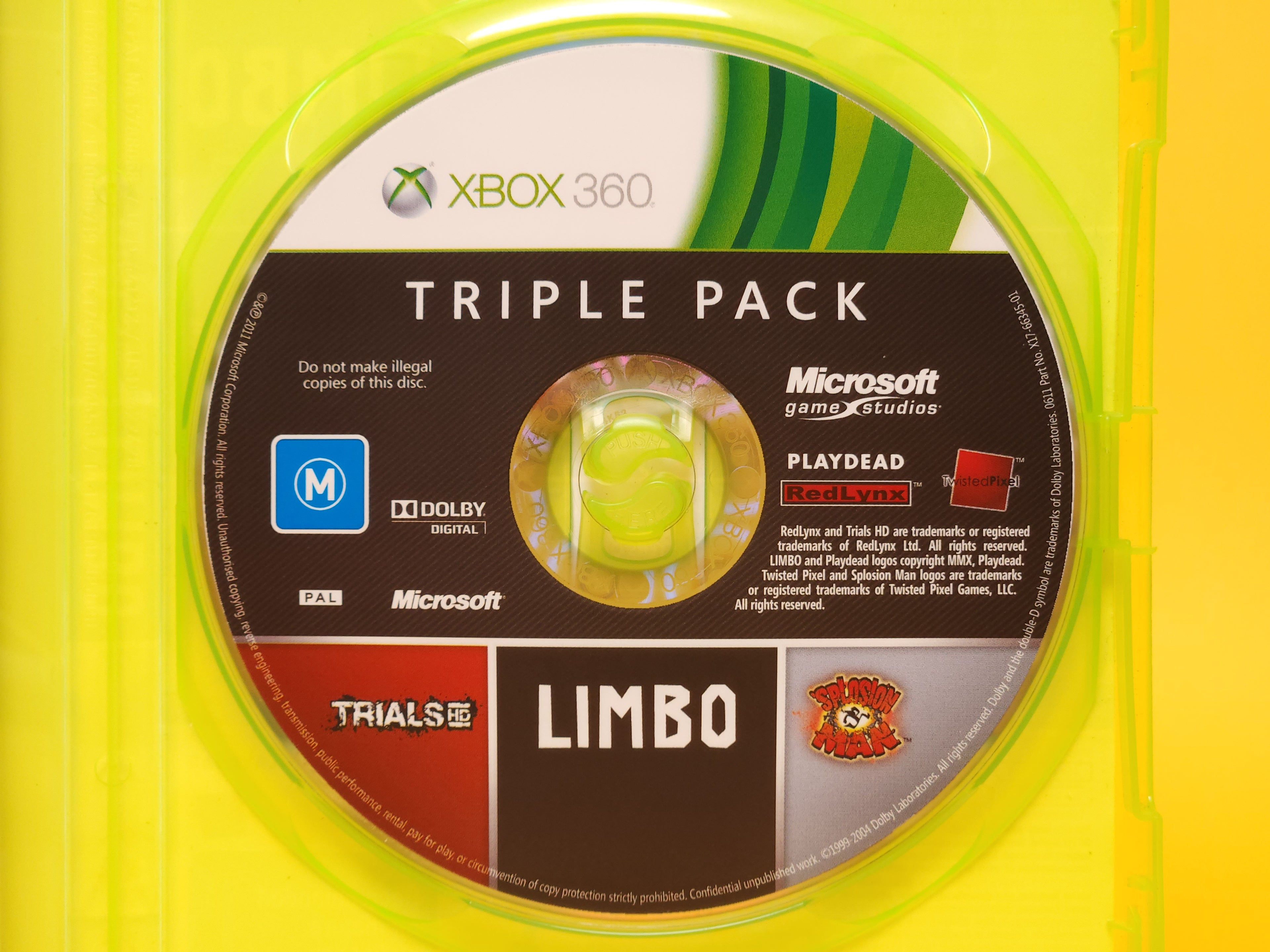 Triple Pack: Trials HD, Limbo, Splosion Man – 2011 Xbox 360