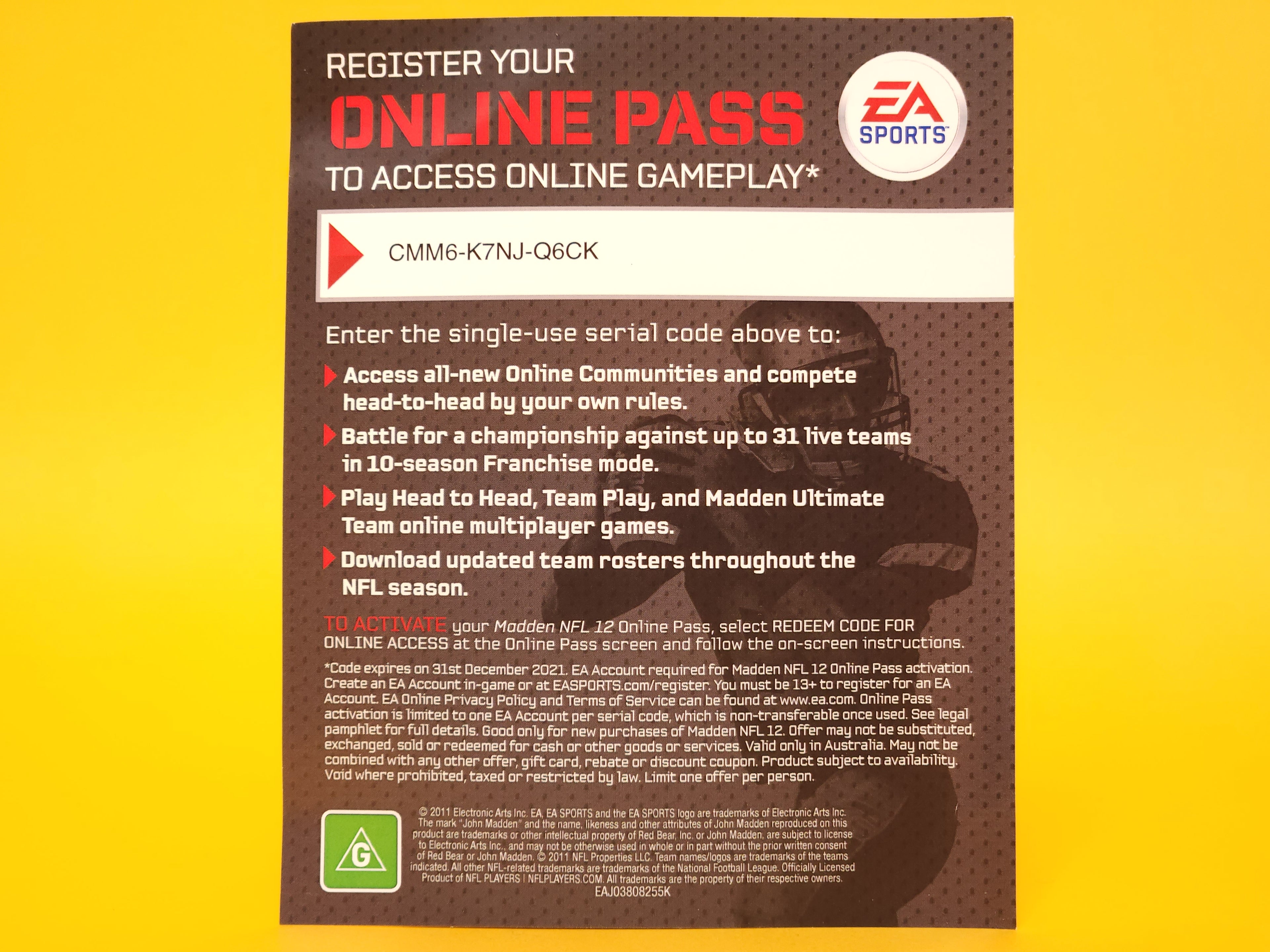 Madden NFL 12 – 2011 PlayStation 3