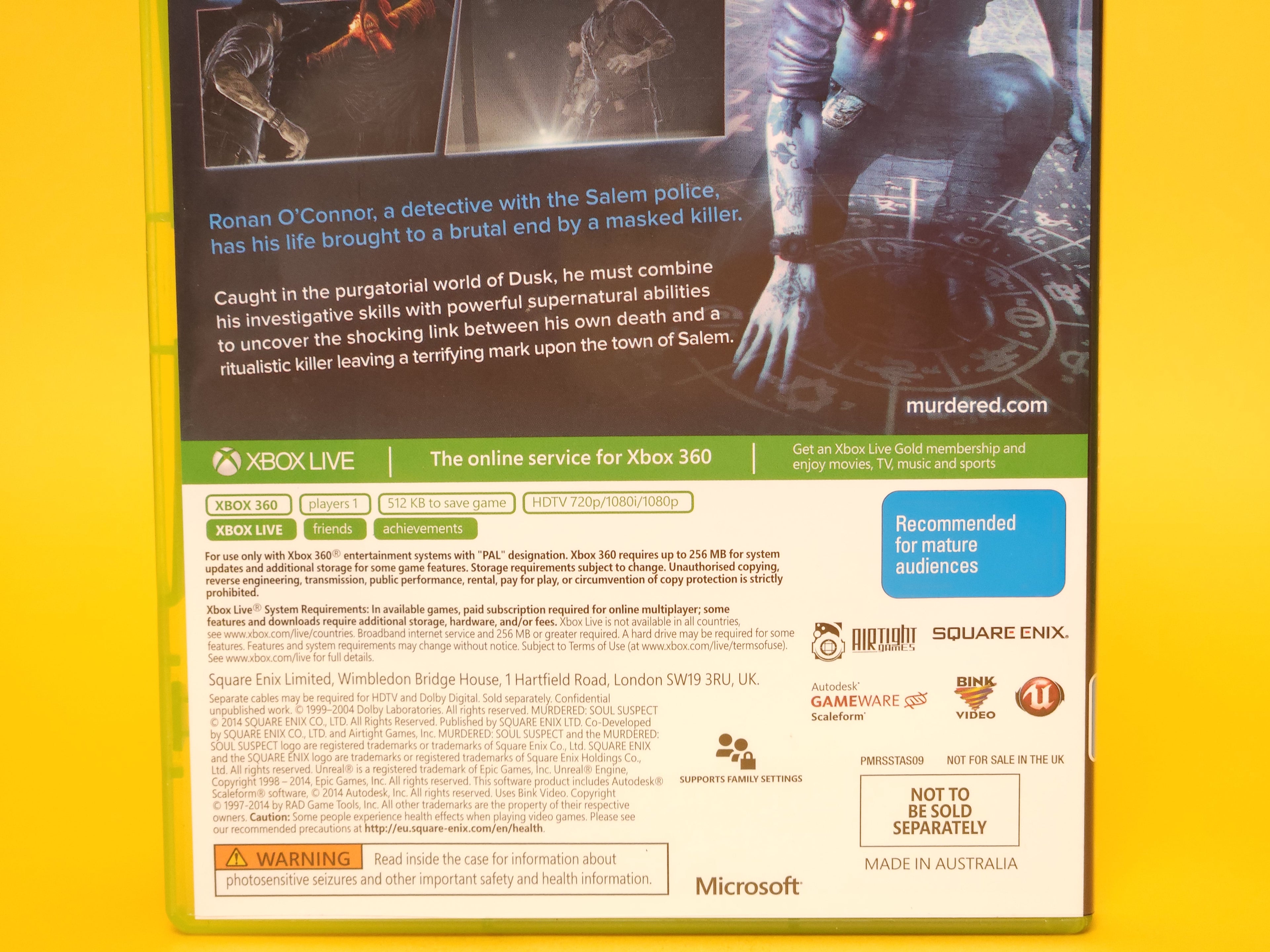 Murdered: Soul Suspect (Limited Edition) – 2014 Xbox 360