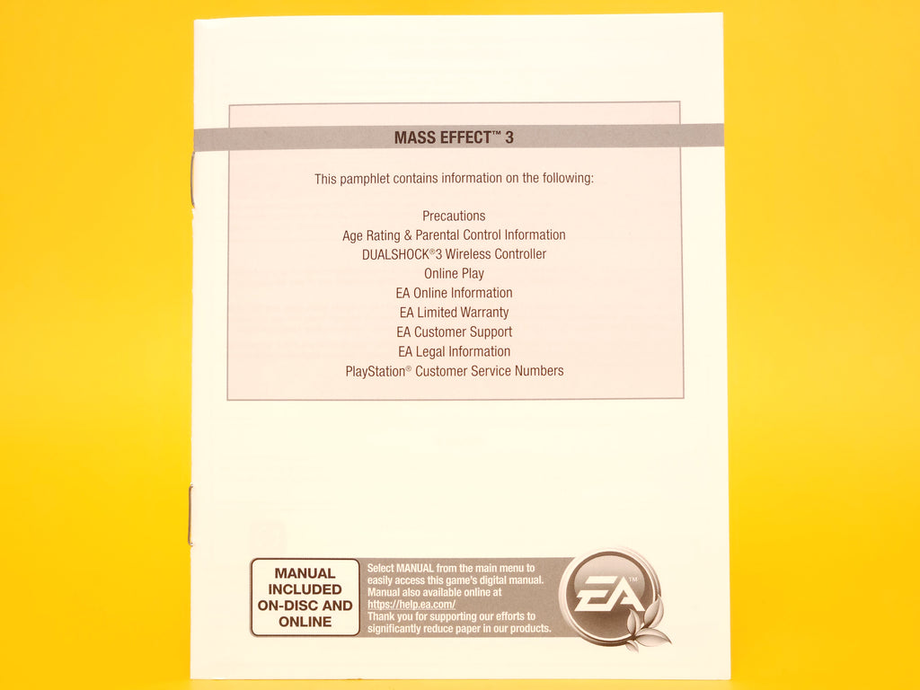 Mass Effect 3 (N7 Collector's Edition) – 2012 PlayStation 3