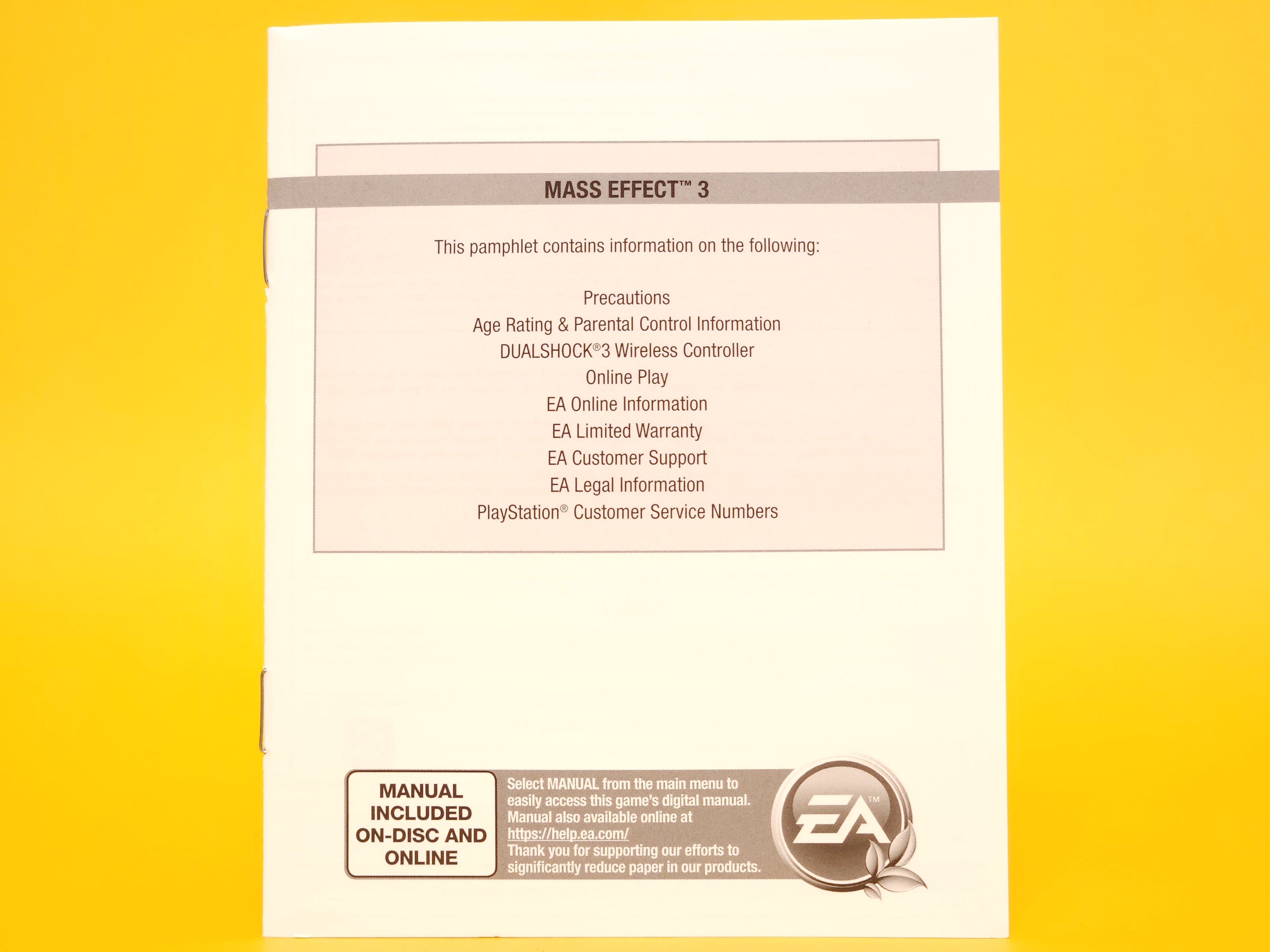 Mass Effect 3 (N7 Collector's Edition) – 2012 PlayStation 3