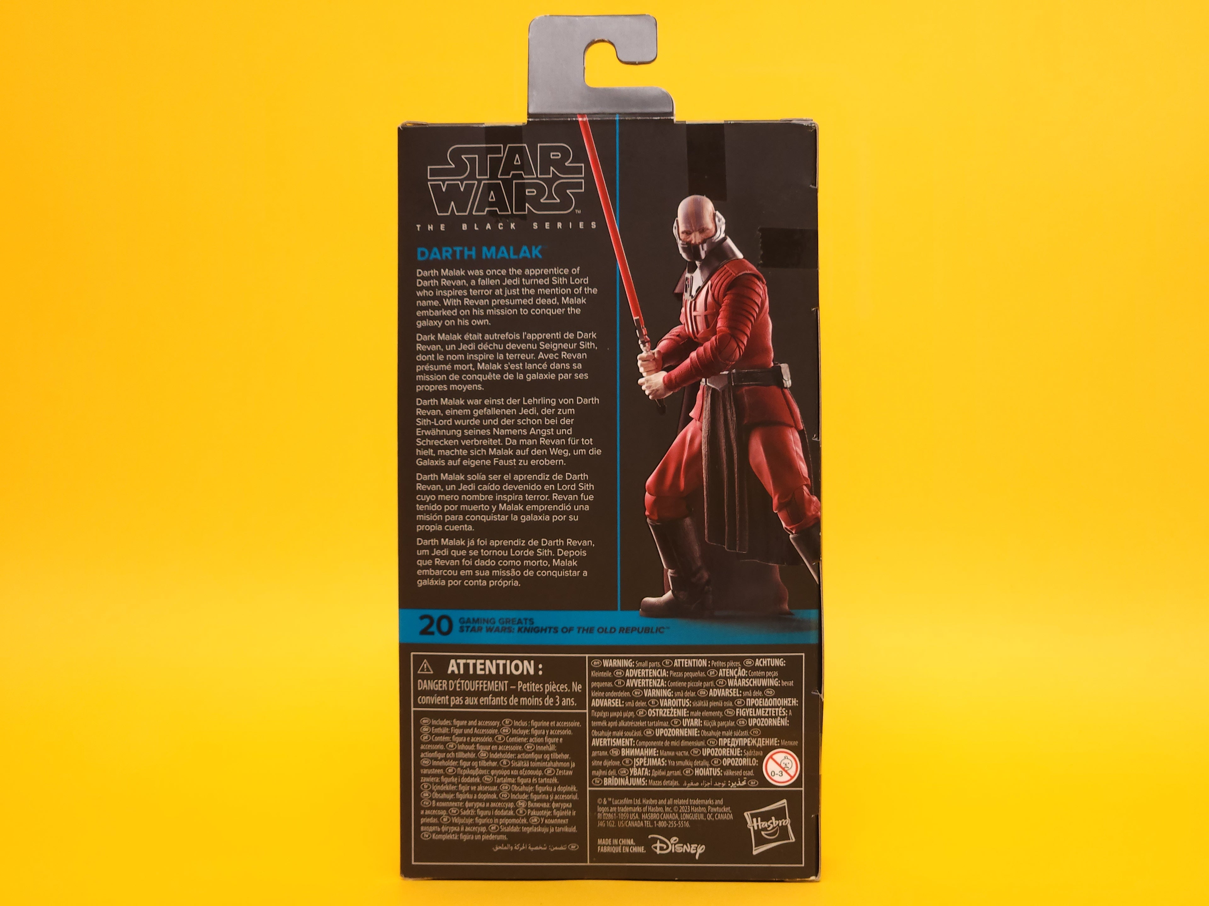 Darth Malak: Knights of the Old Republic #20 – 2023 Hasbro Star Wars: The Black Series