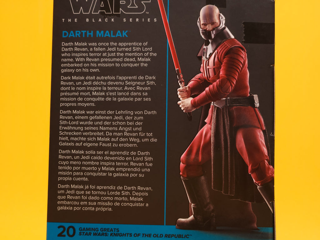 Darth Malak: Knights of the Old Republic #20 – 2023 Hasbro Star Wars: The Black Series