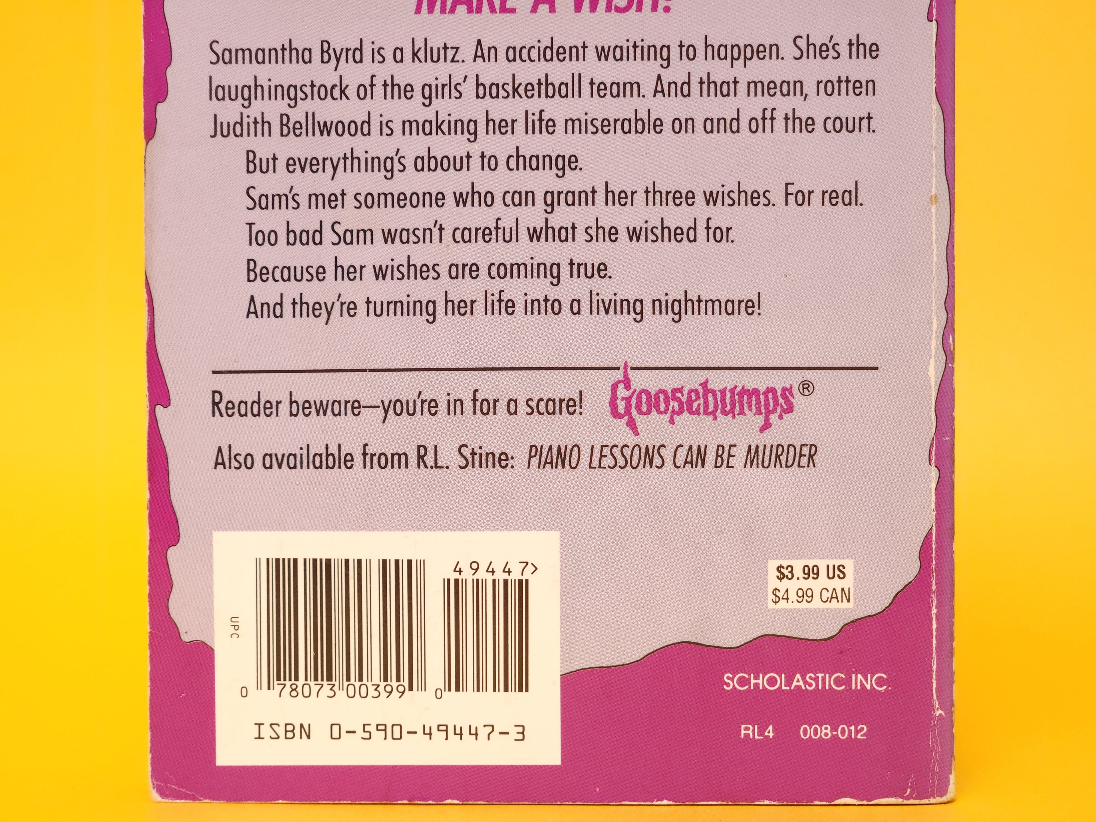 Be Careful What You Wish For... #12 – 1993 Goosebumps R.L. Stine