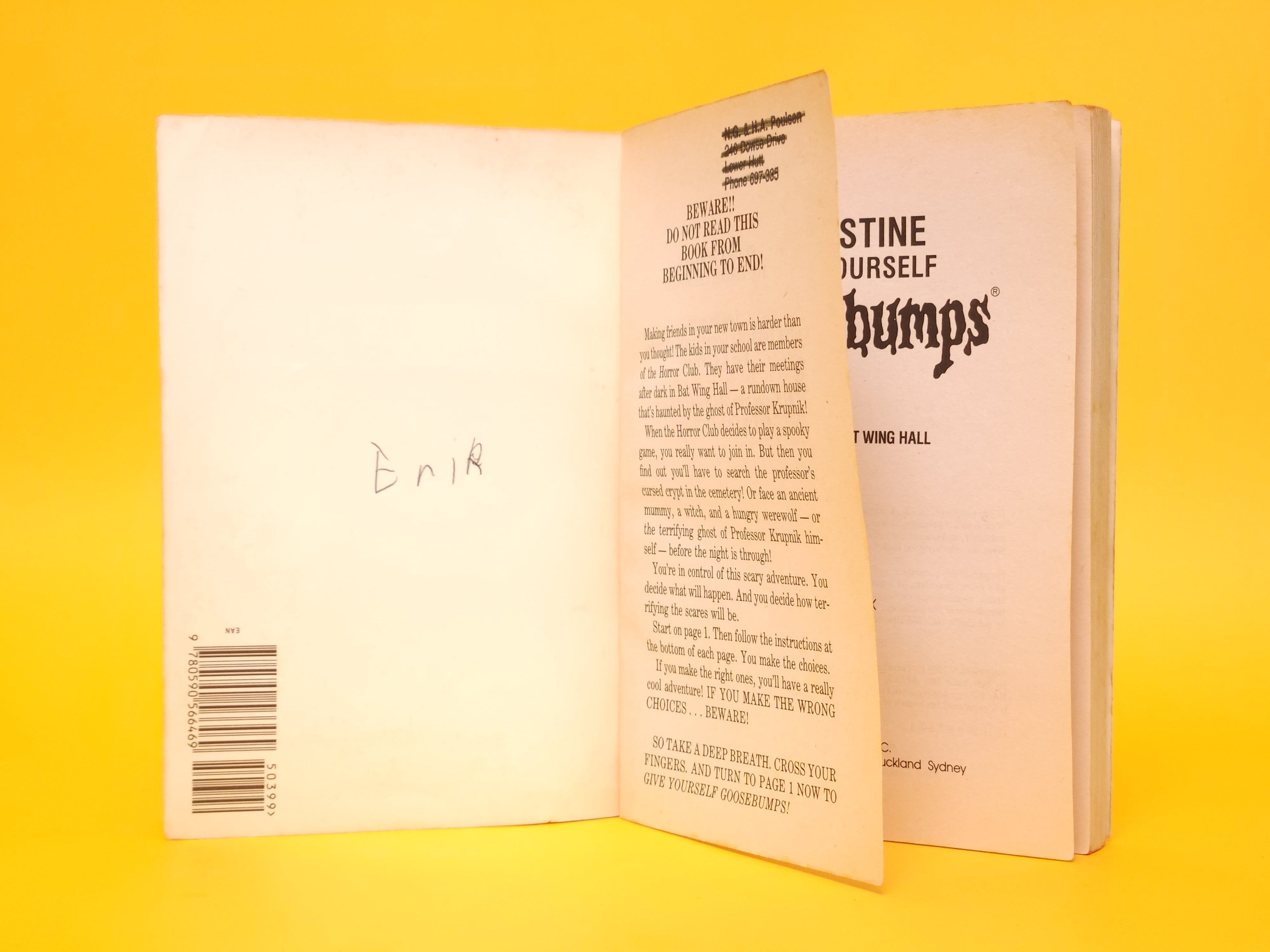 Trapped In Bat Hall #3 – 1995 Give Yourself Goosebumps R.L. Stine