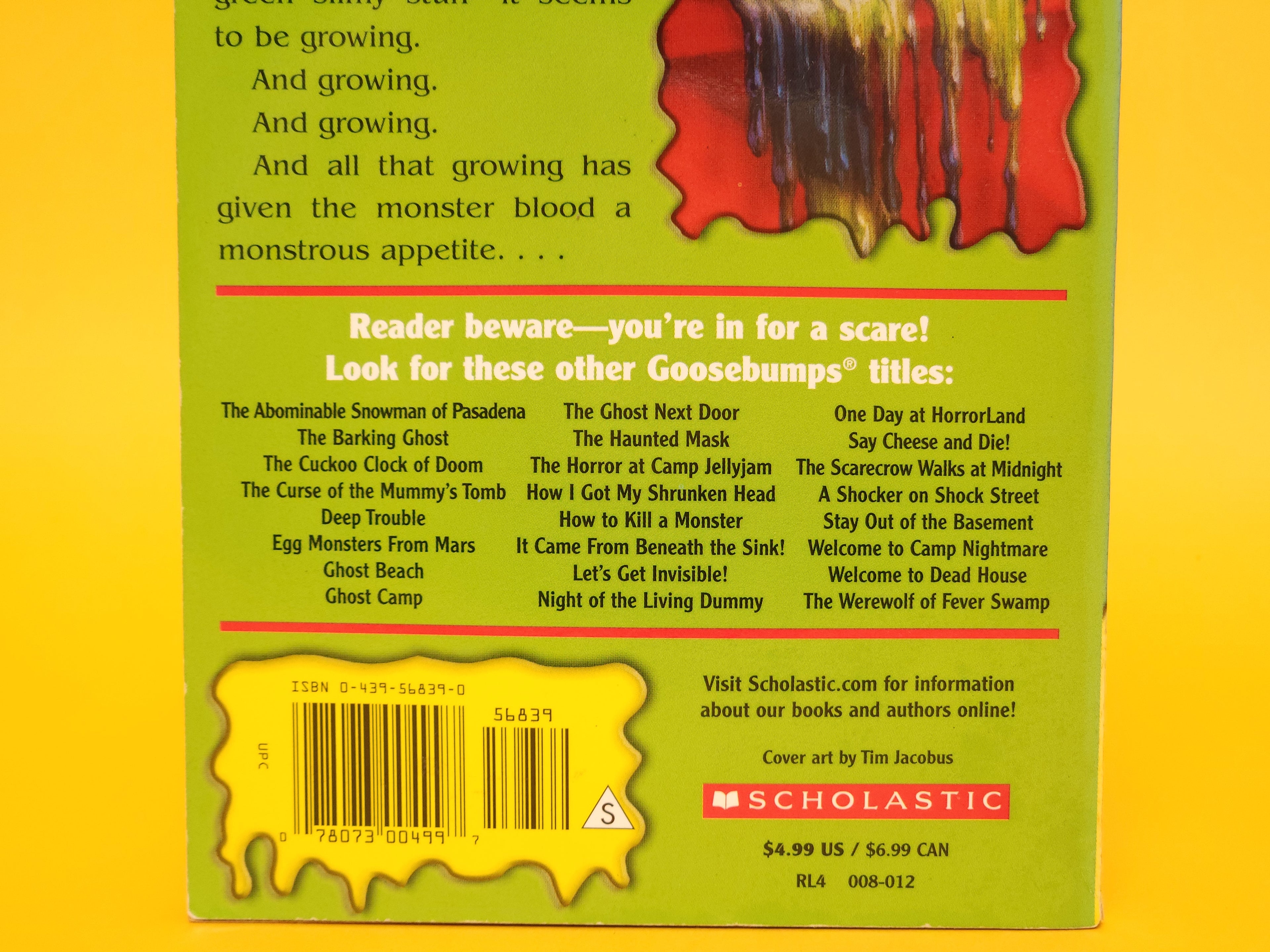 Monster Blood #3 – 2003 Goosebumps R.L. Stine 1st Print