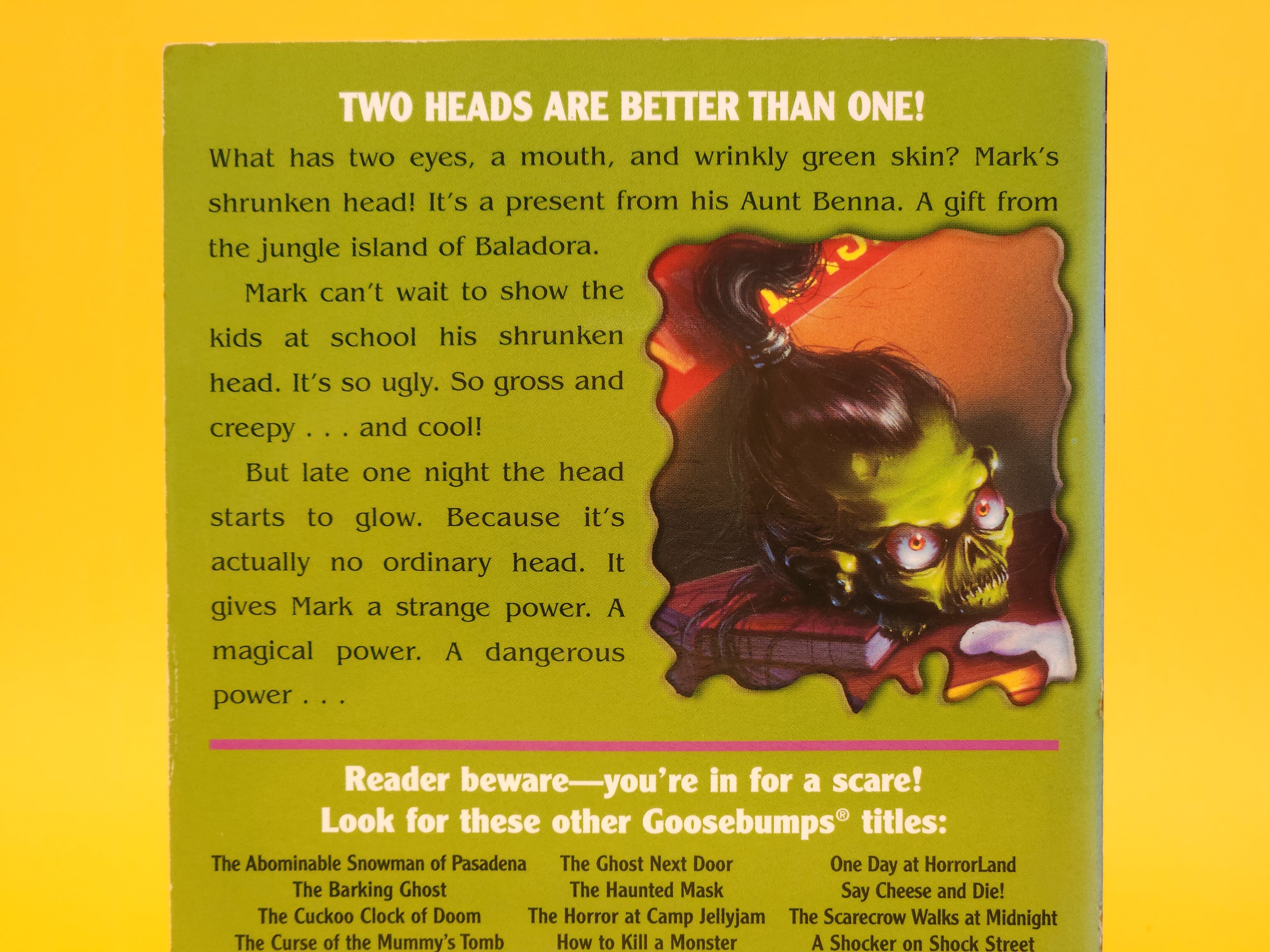 How I Got My Shrunken Head #39 – 2003 Goosebumps R.L. Stine 1st edition