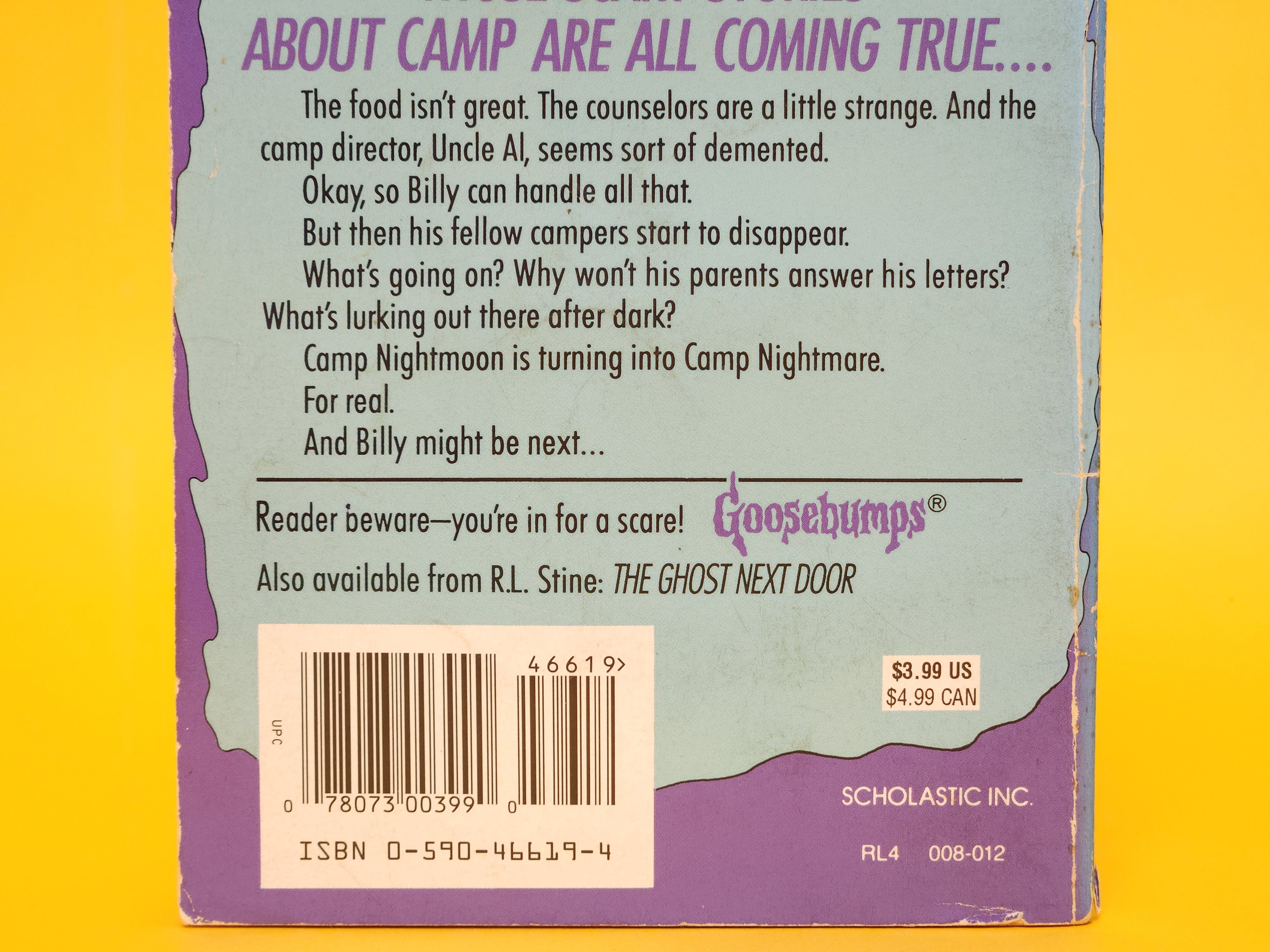 Welcome To Camp Nightmare #9 – 1993 Goosebumps R.L. Stine