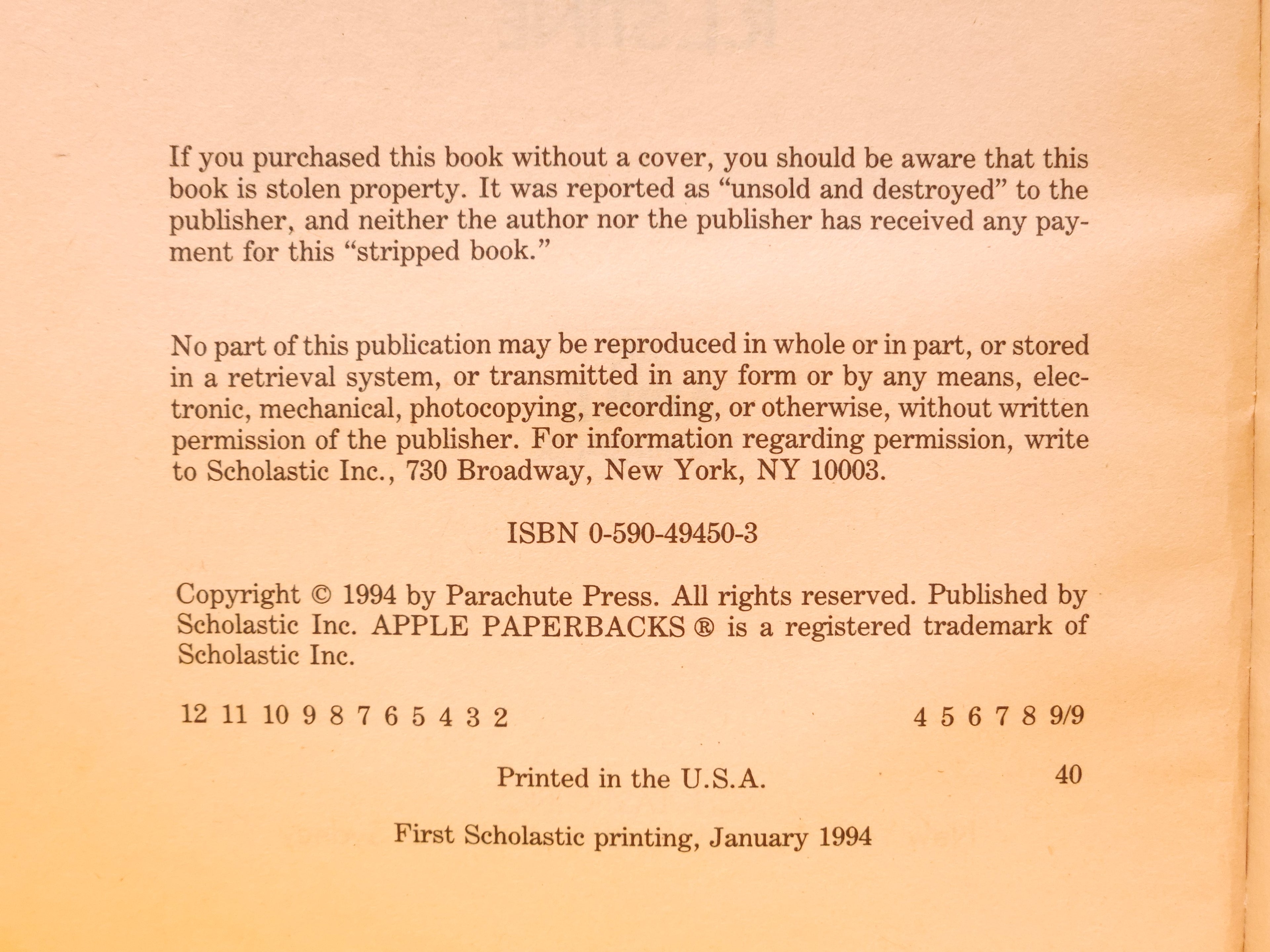 You Can't Scare Me! #15 – 1994 Goosebumps R.L. Stine