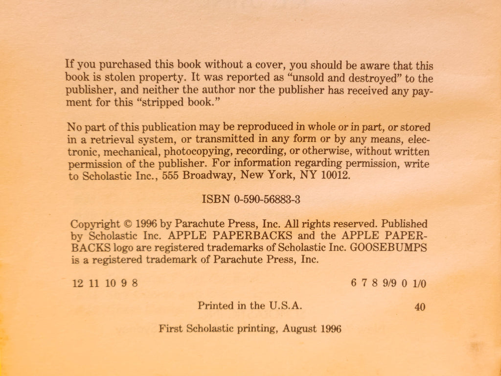 How to Kill a Monster #46 – 1996 Goosebumps R.L. Stine