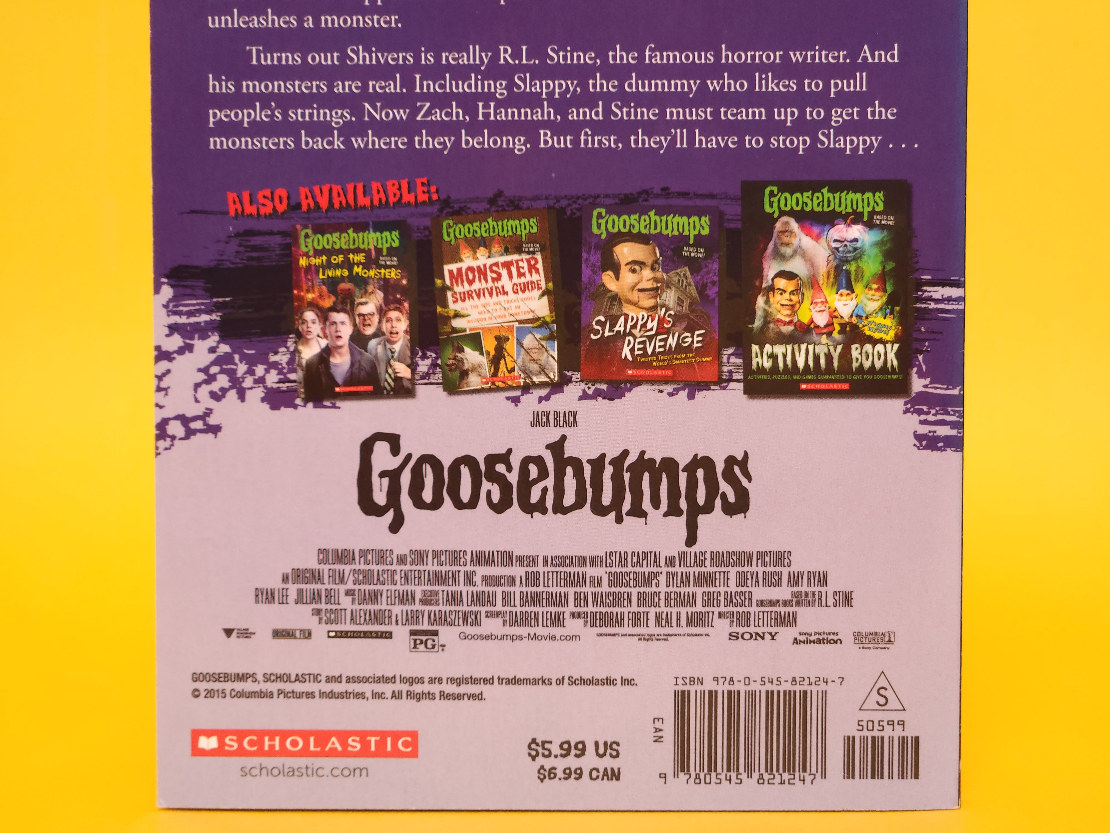 2015 Goosebumps Movie Novel 1st Edition